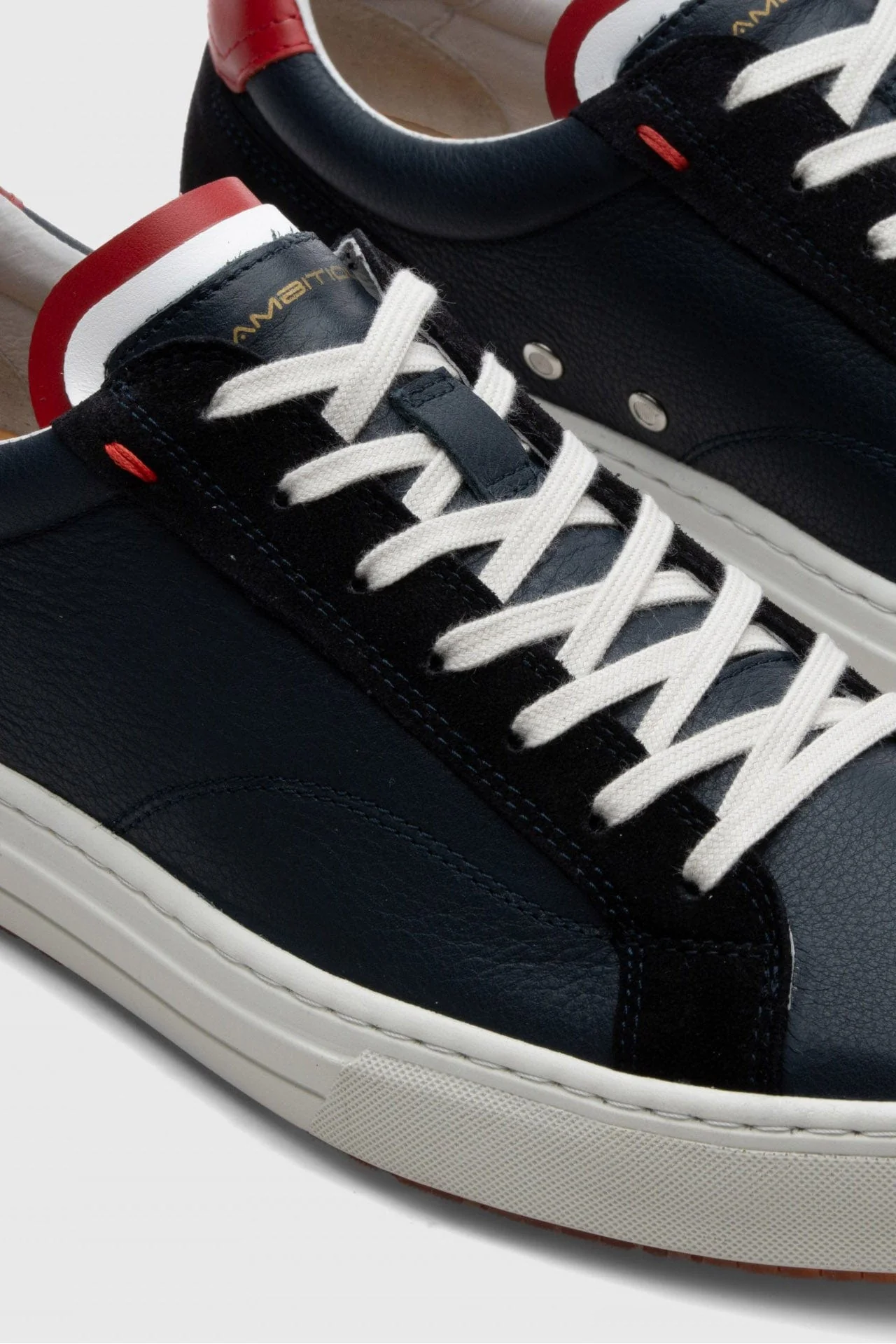 Anopolis Lace Up Trainers - Navy/Red - Image 3