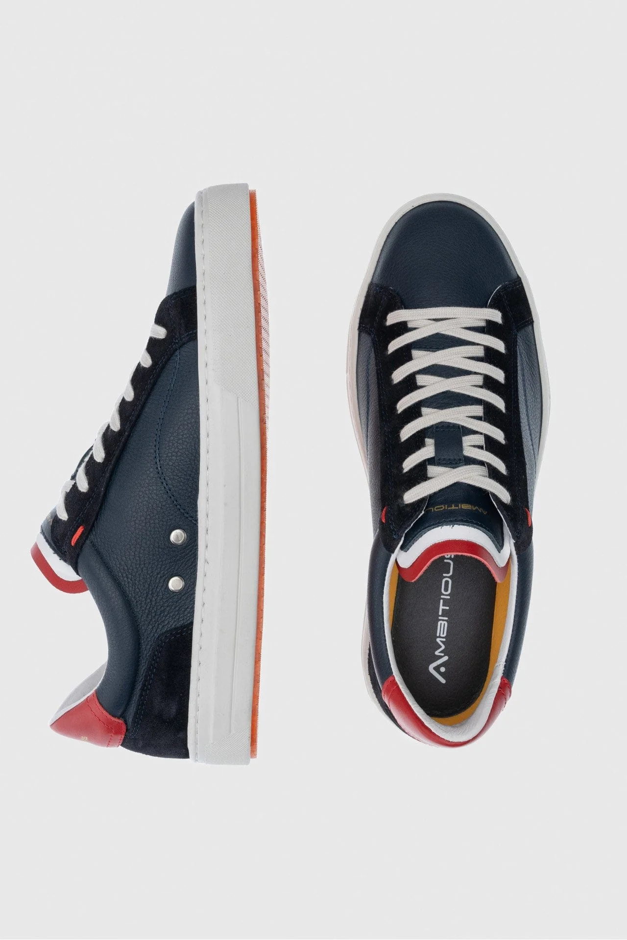 Anopolis Lace Up Trainers - Navy/Red - Image 4