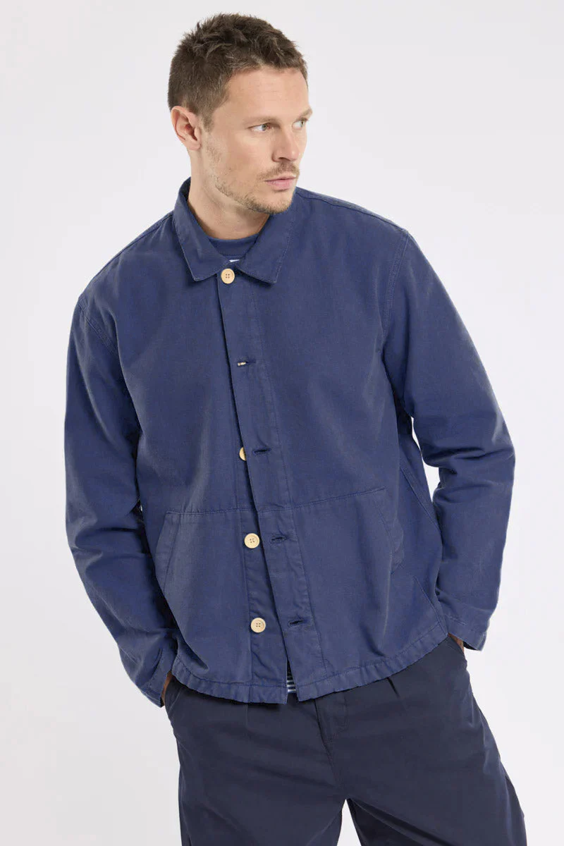 Fisherman Cotton Canvas Jacket - Marine Deep - Image 4
