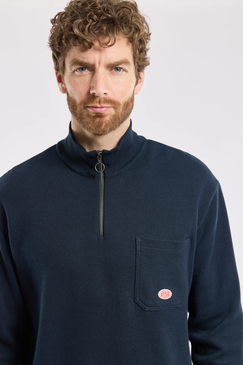 Quarter Zip Sweatshirt - Marine Deep - Image 3