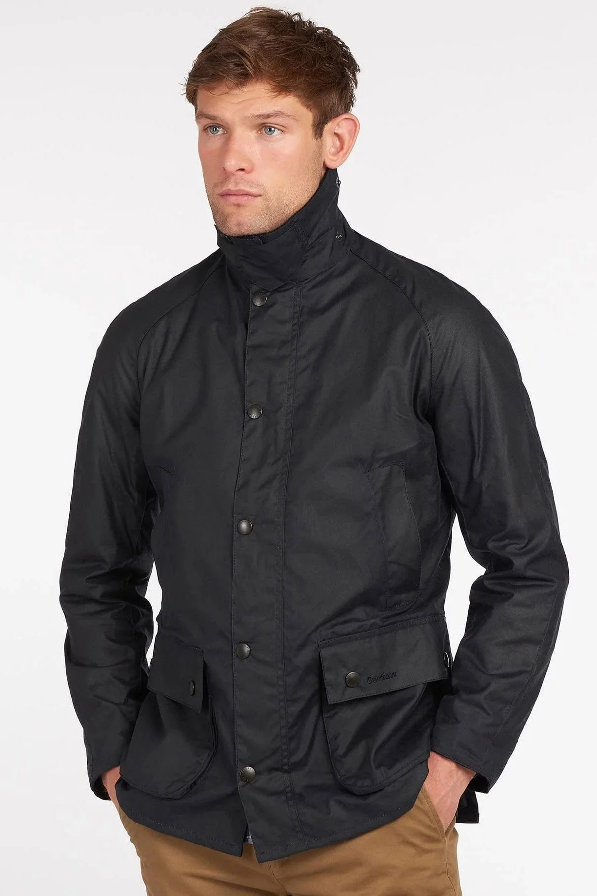 Ashby Wax Jacket - Navy - Image 2