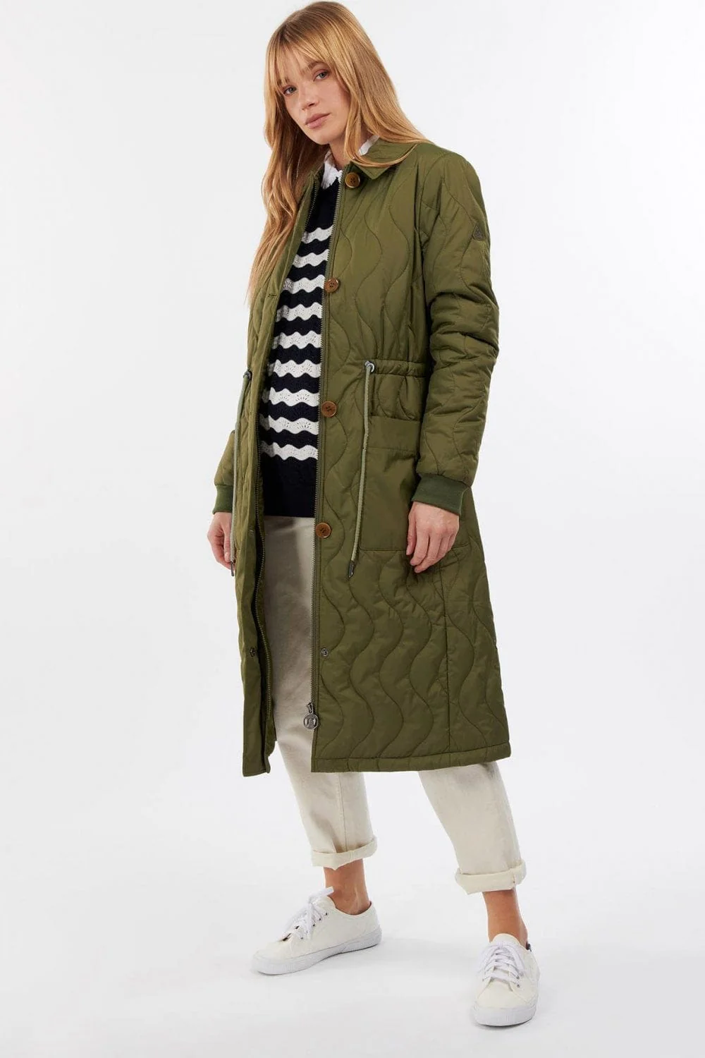 Astley Quilted Jacket - Dark Moss - Image 2