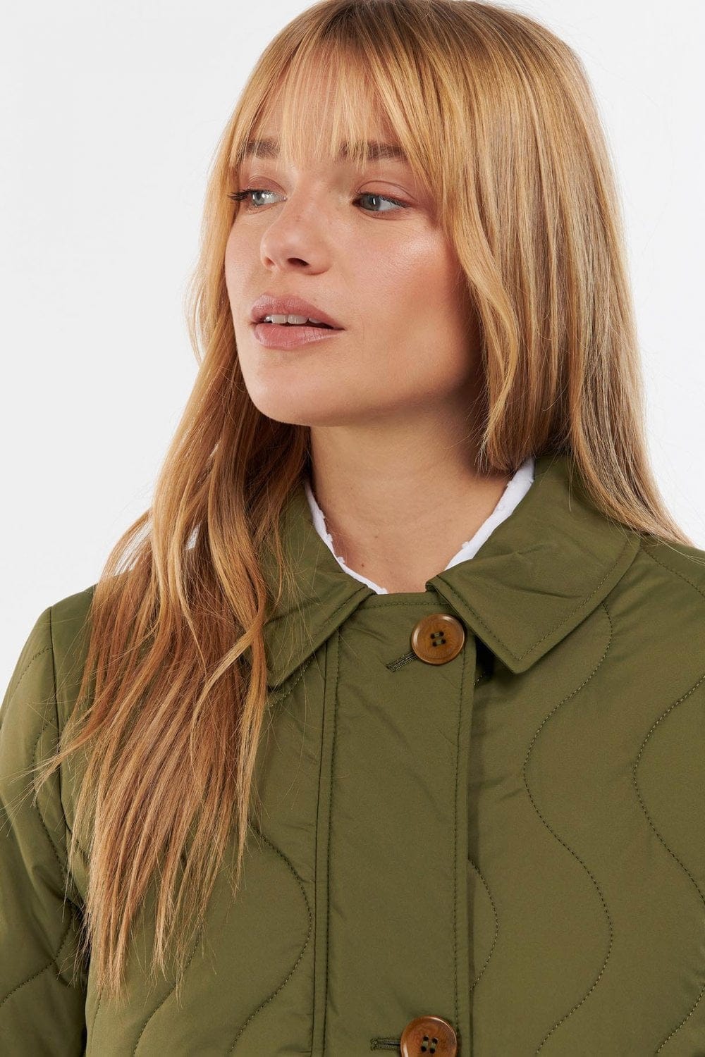Astley Quilted Jacket - Dark Moss - Image 6