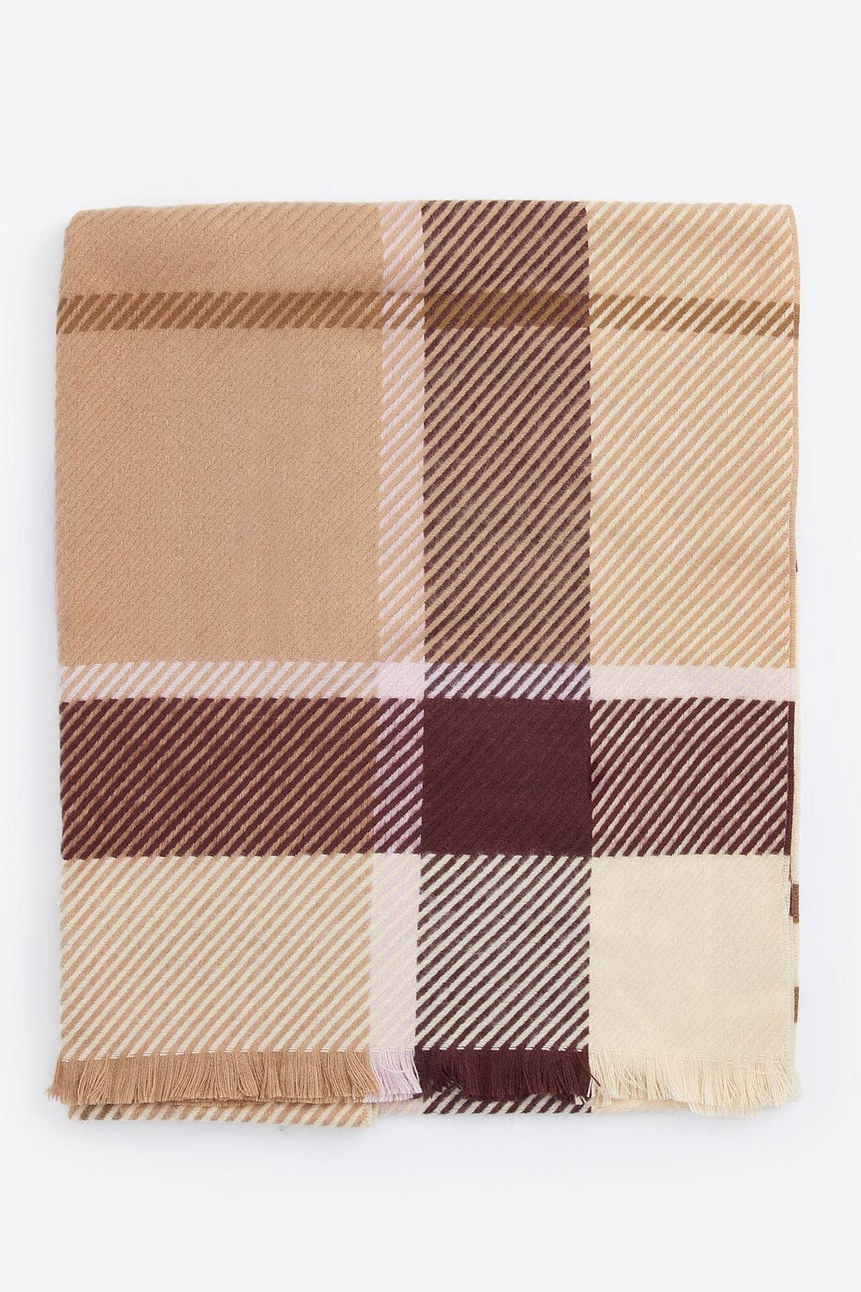 Blair Tartan Scarf - Muted Cabernet - Image 3