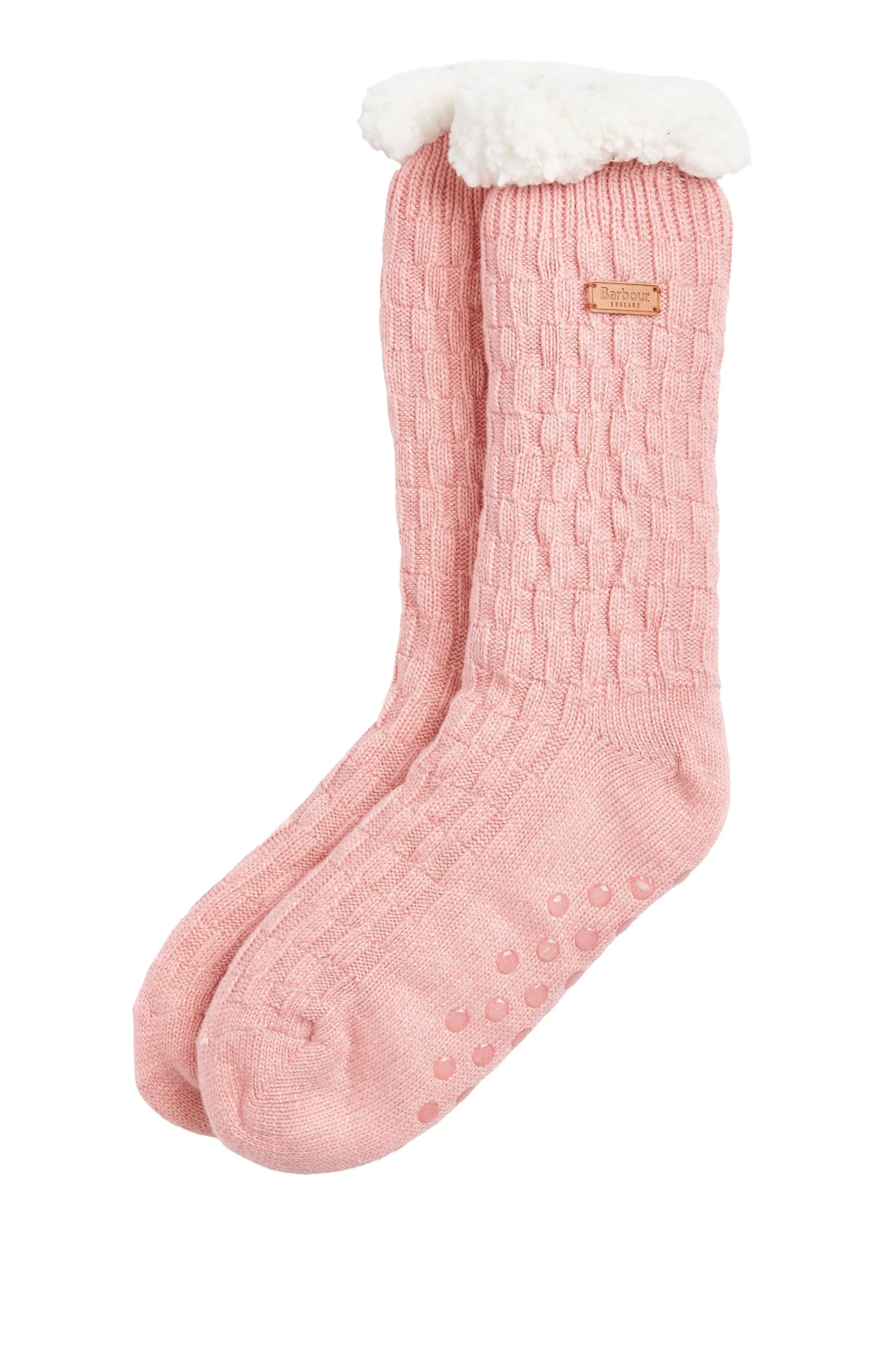 Cabin Knit Lounge Socks - Dusty Pink