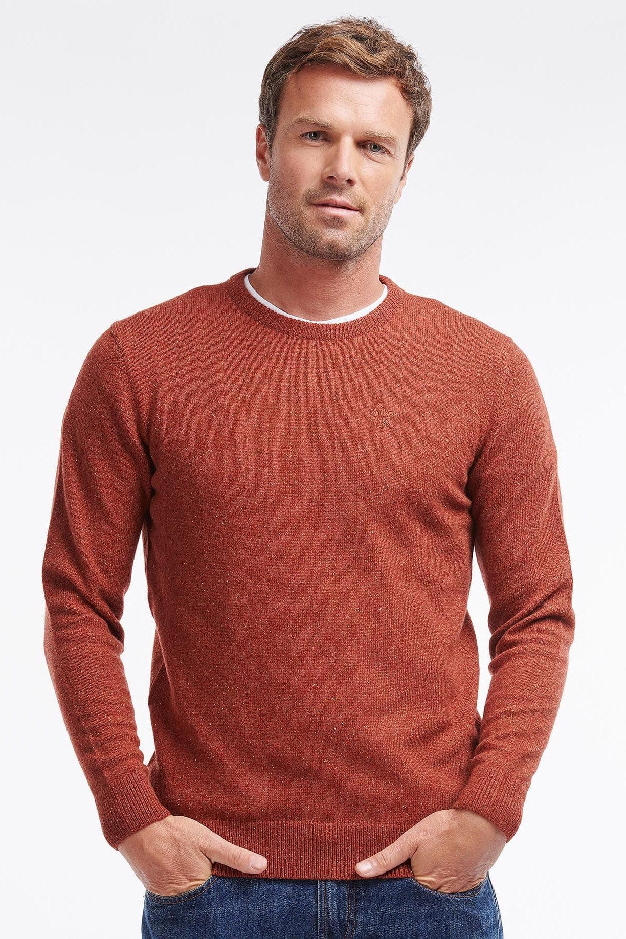 Essential Tisbury Crew Neck Jumper - Brick Red - Image 2