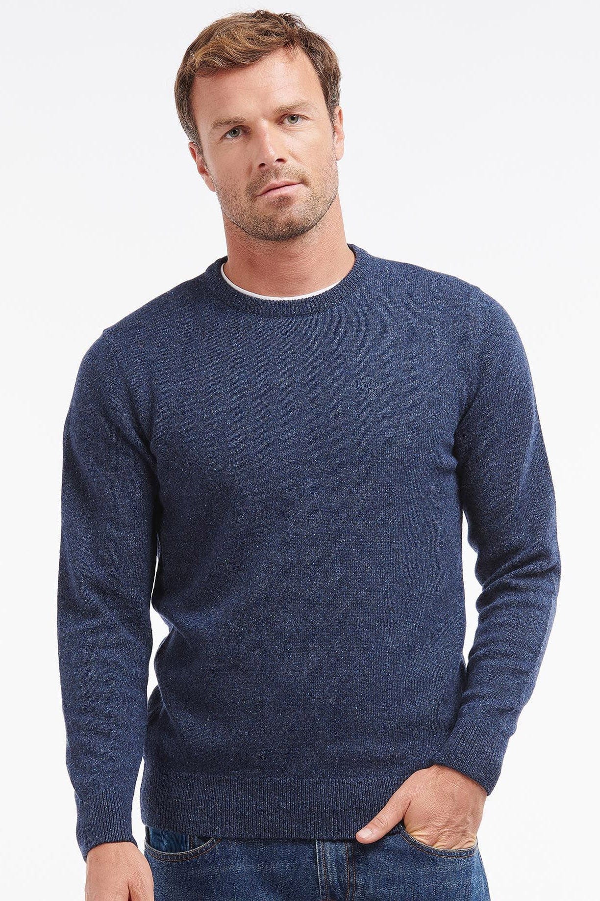 Essential Tisbury Crew Neck Jumper - Deep Blue - Image 2