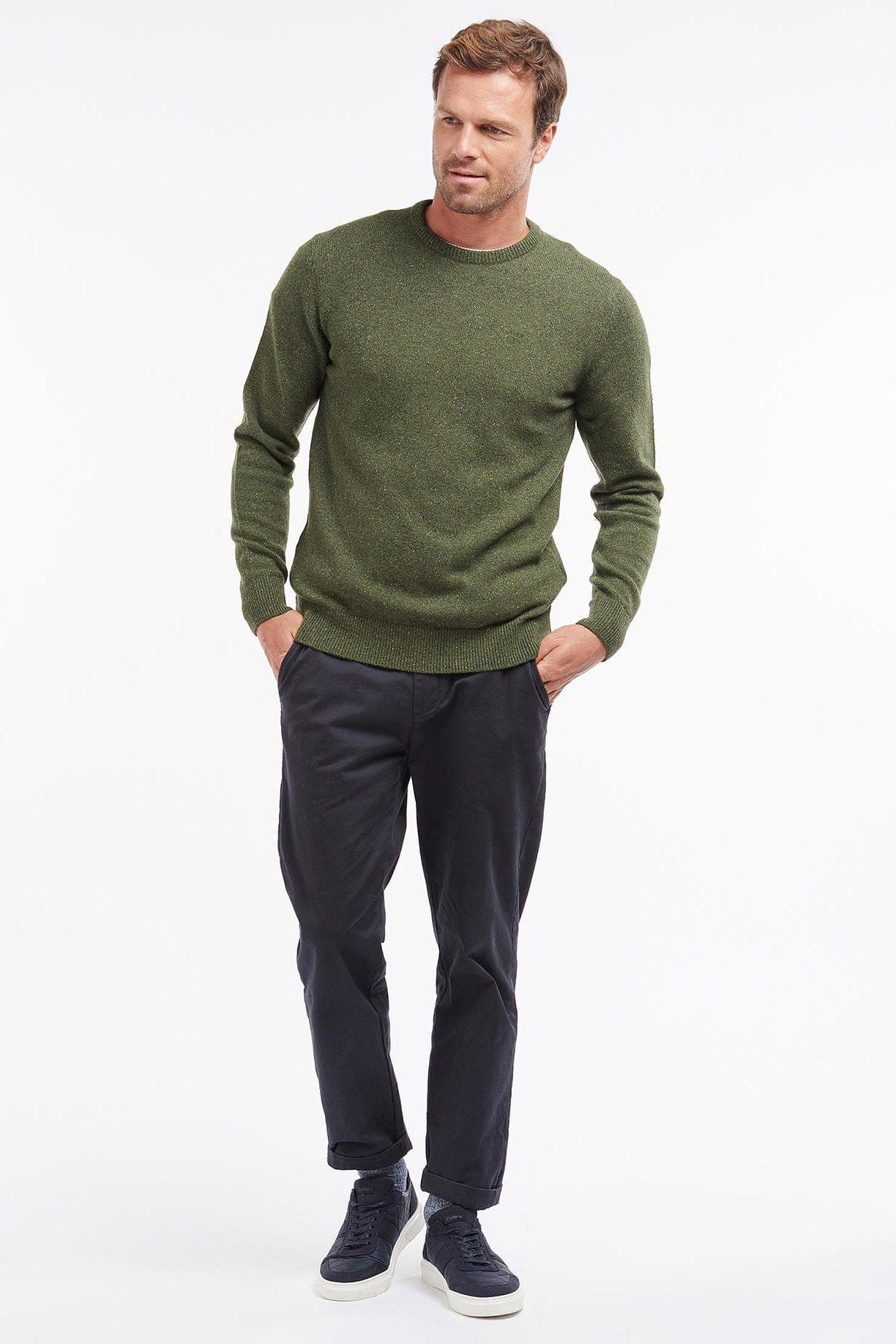 Essential Tisbury Crew Neck Jumper - Forest - Image 5