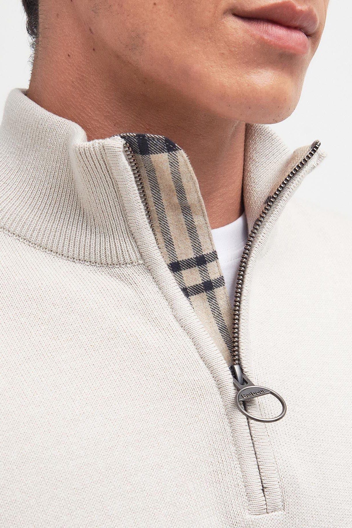 Half-Zip Cotton Jumper - Mist - Image 3