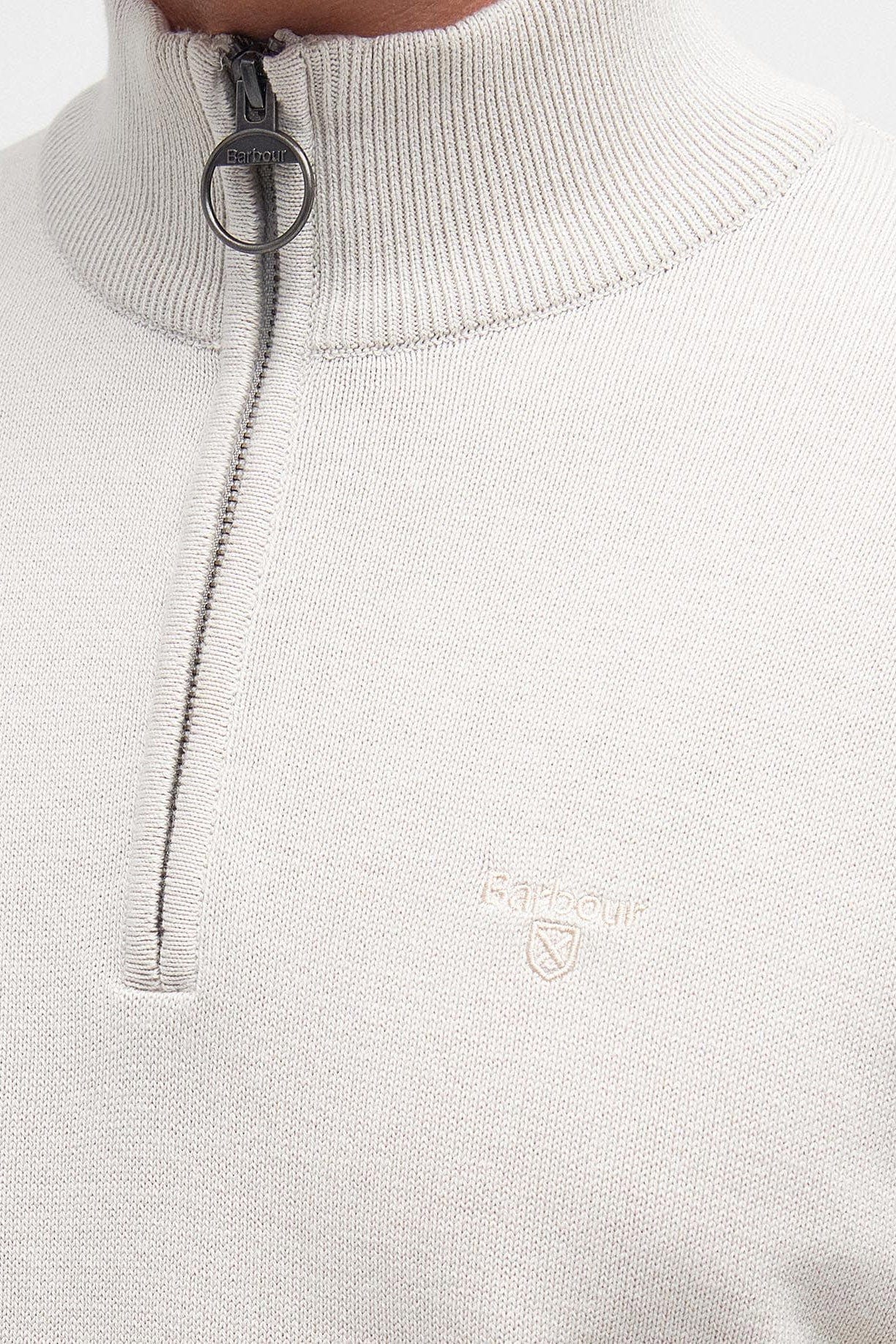 Half-Zip Cotton Jumper - Mist - Image 5