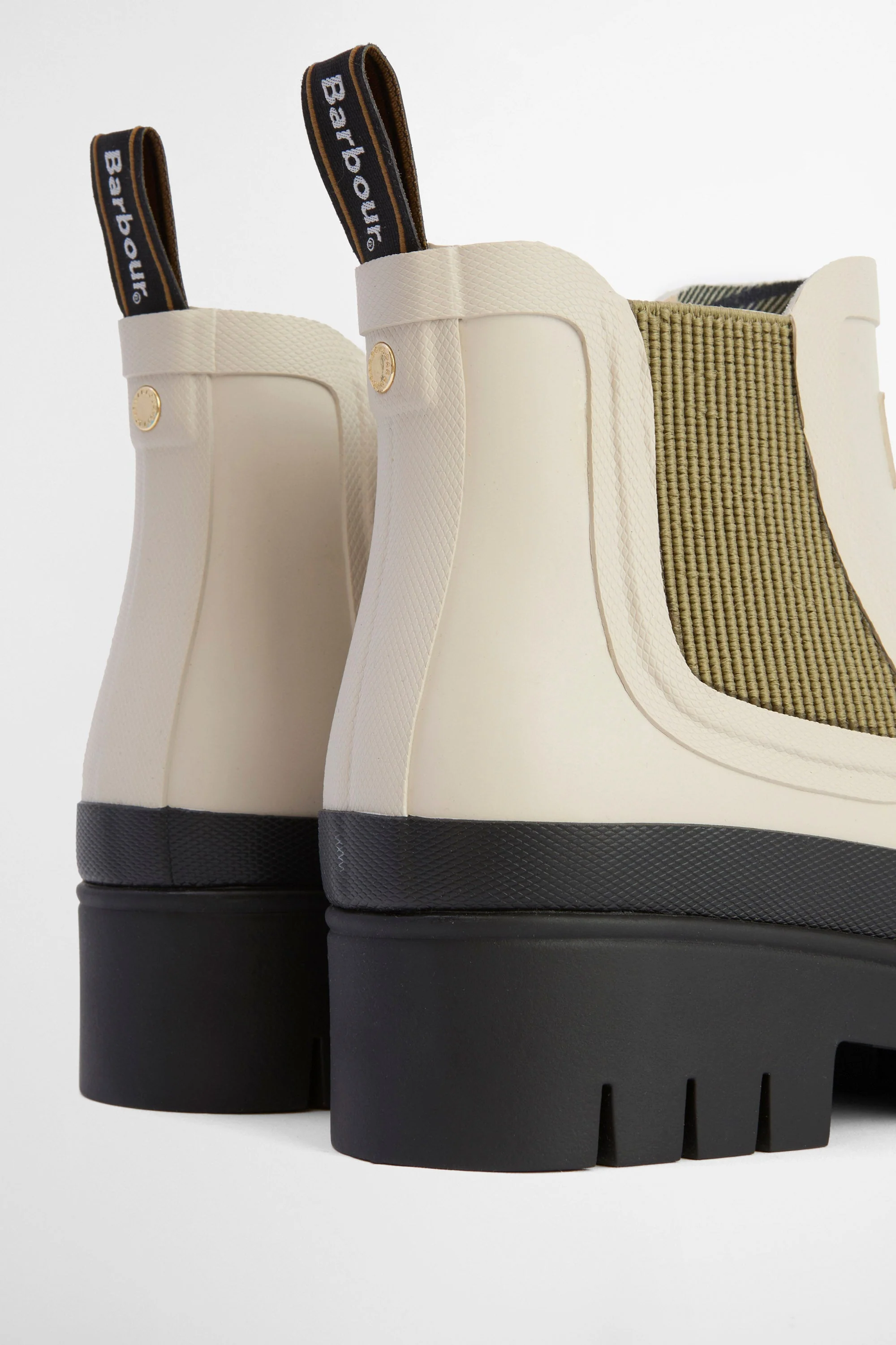 Halton Wellington Boots - Light Oak/Bleached Olive - Image 6