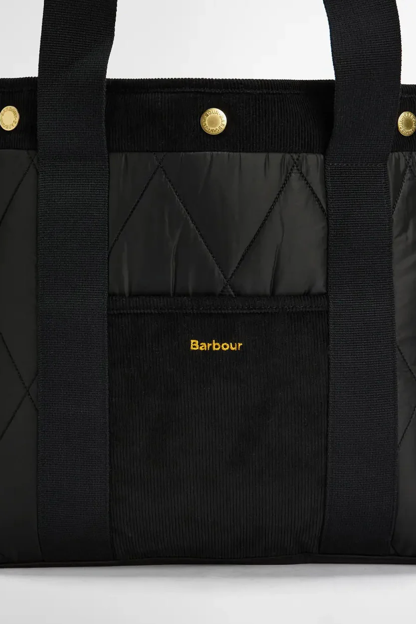 Healy Quilted Tote Bag - Black/Ancient - Image 3