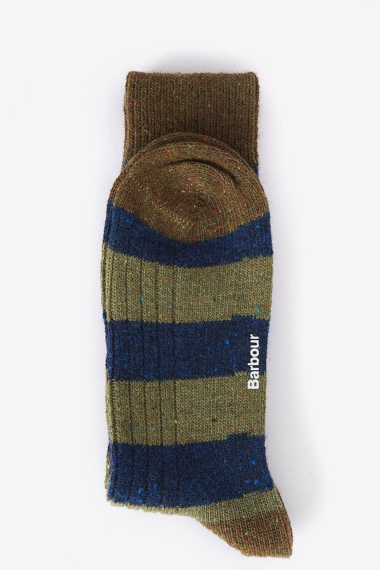 Houghton Stripe Sock - Bleached Olive/Navy - Image 2