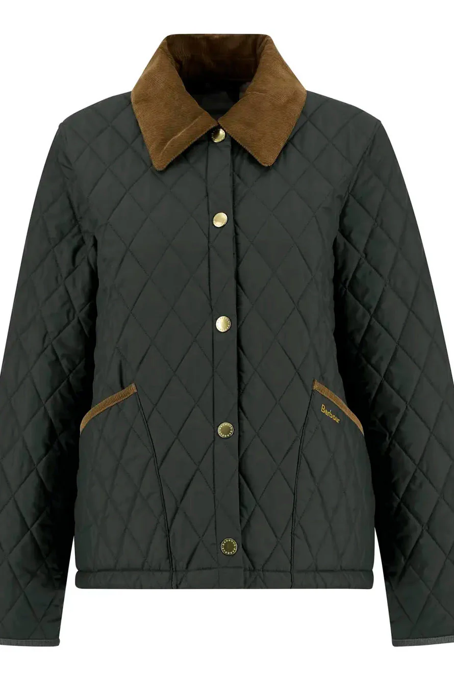 Icons Liddesdale Cropped Quilted Jacket - Sage/Ancient