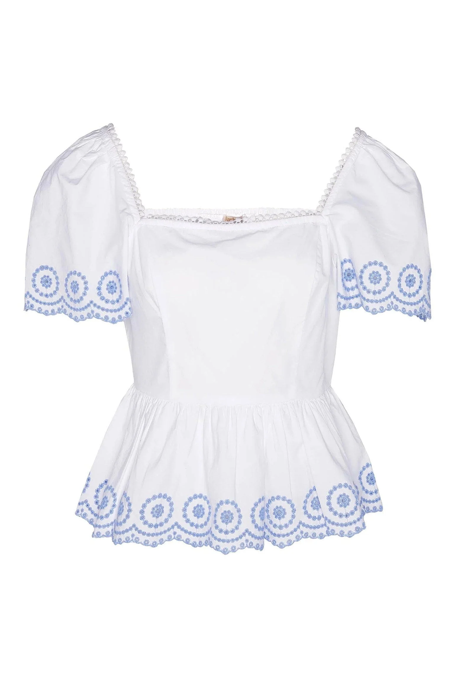 Joy Peplum Blouse - Classic White