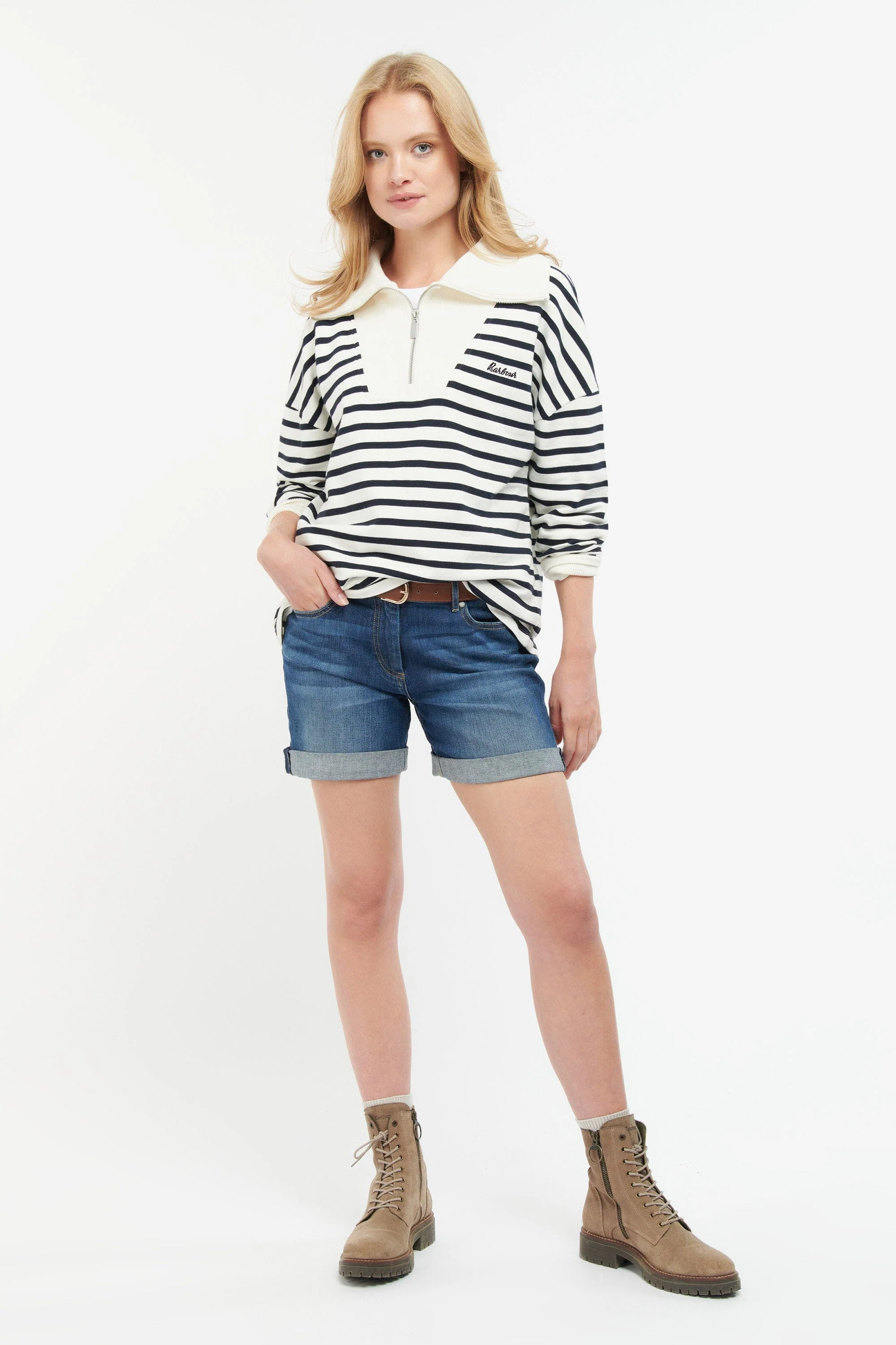 Kendra Sweatshirt - Cloud/Navy Stripe - Image 3