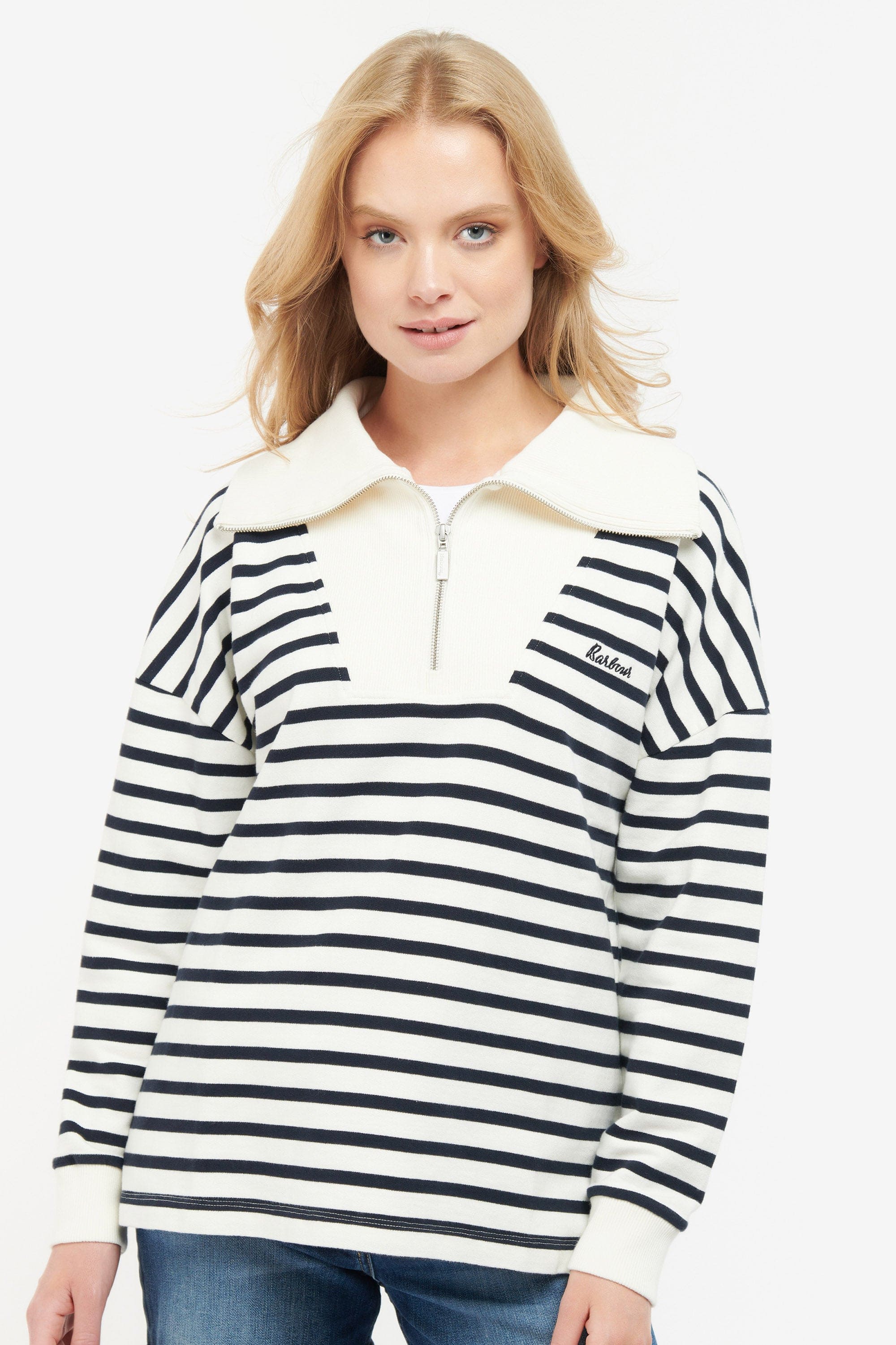Kendra Sweatshirt - Cloud/Navy Stripe - Image 6