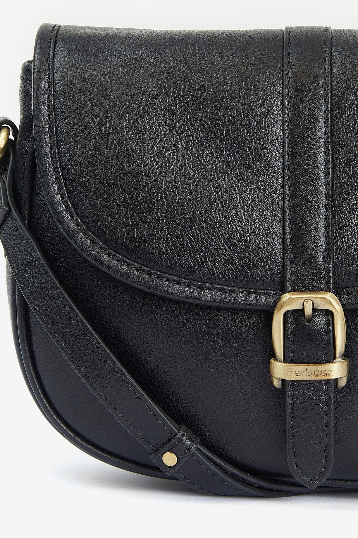 Laire Medium Leather Saddle Bag - Black - Image 4