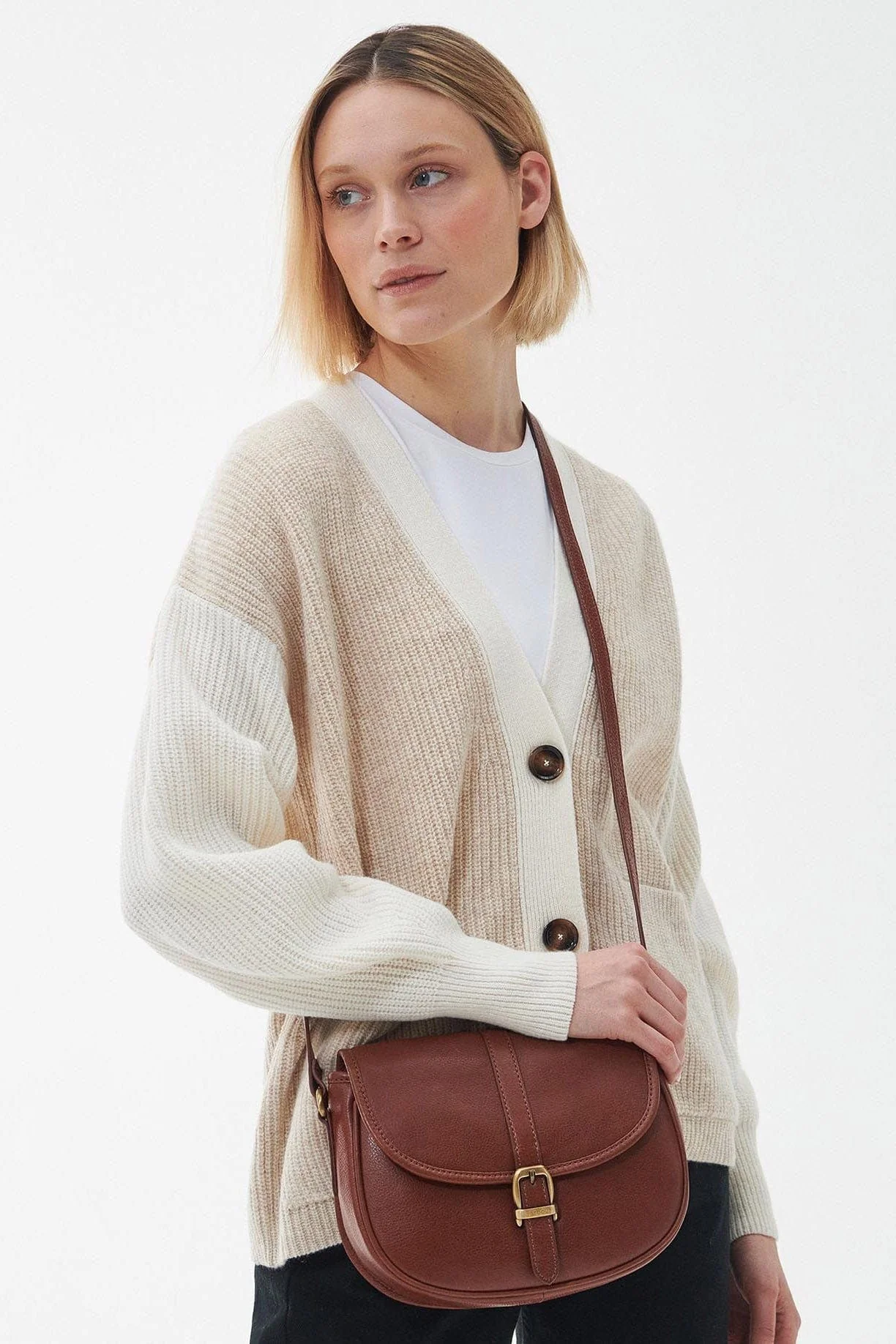 Laire Medium Leather Saddle Bag - Brown - Image 3