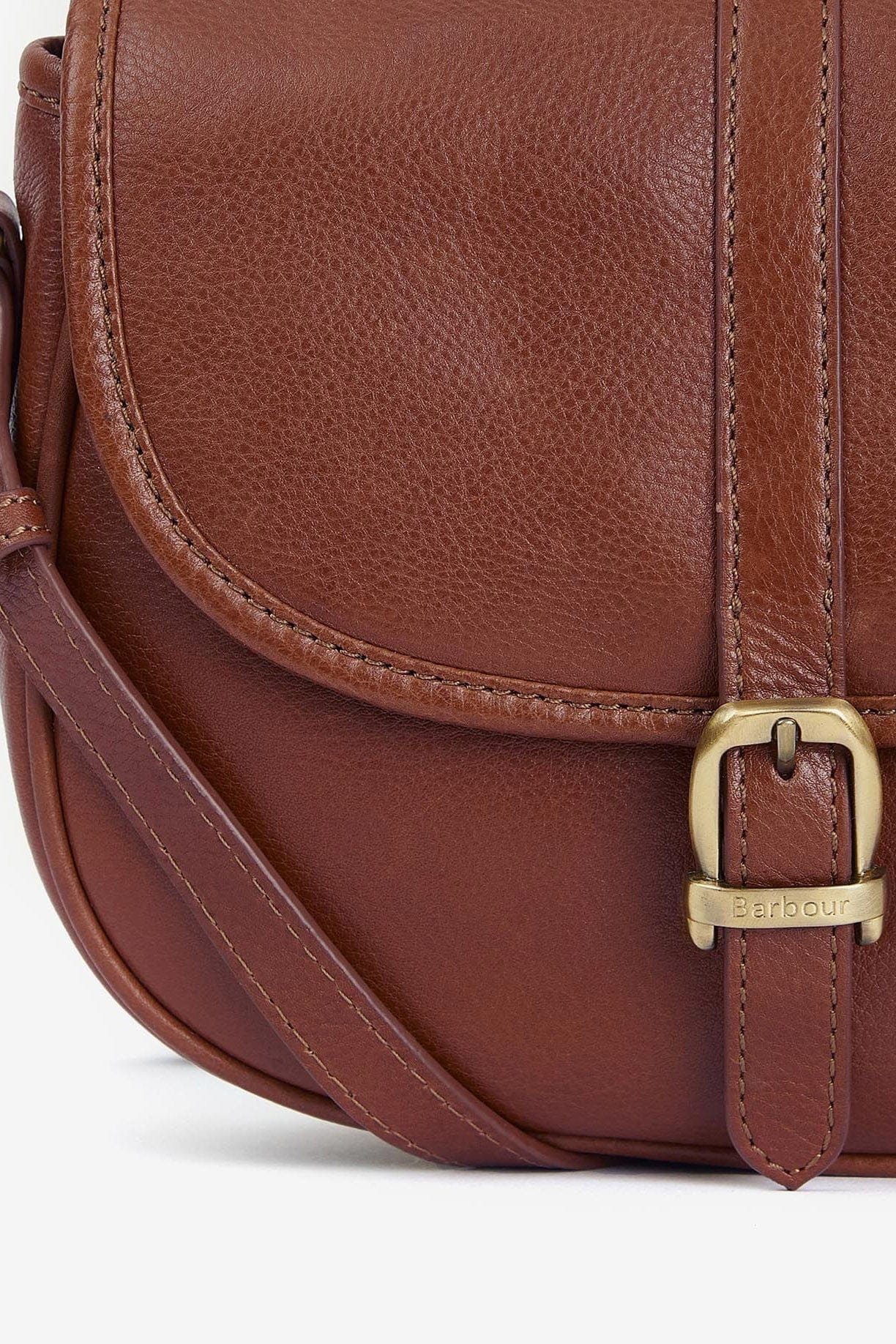 Laire Medium Leather Saddle Bag - Brown - Image 5