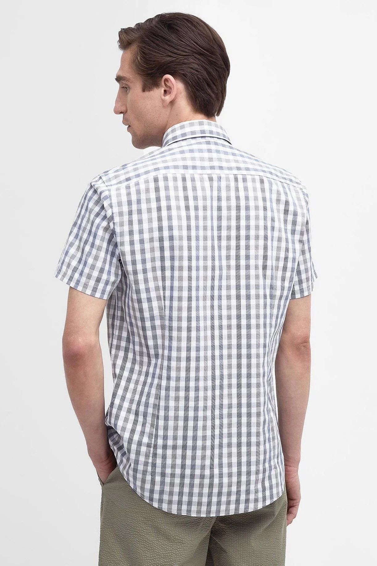 Longstone Short Sleeve Tailored Shirt - Olive - Image 3
