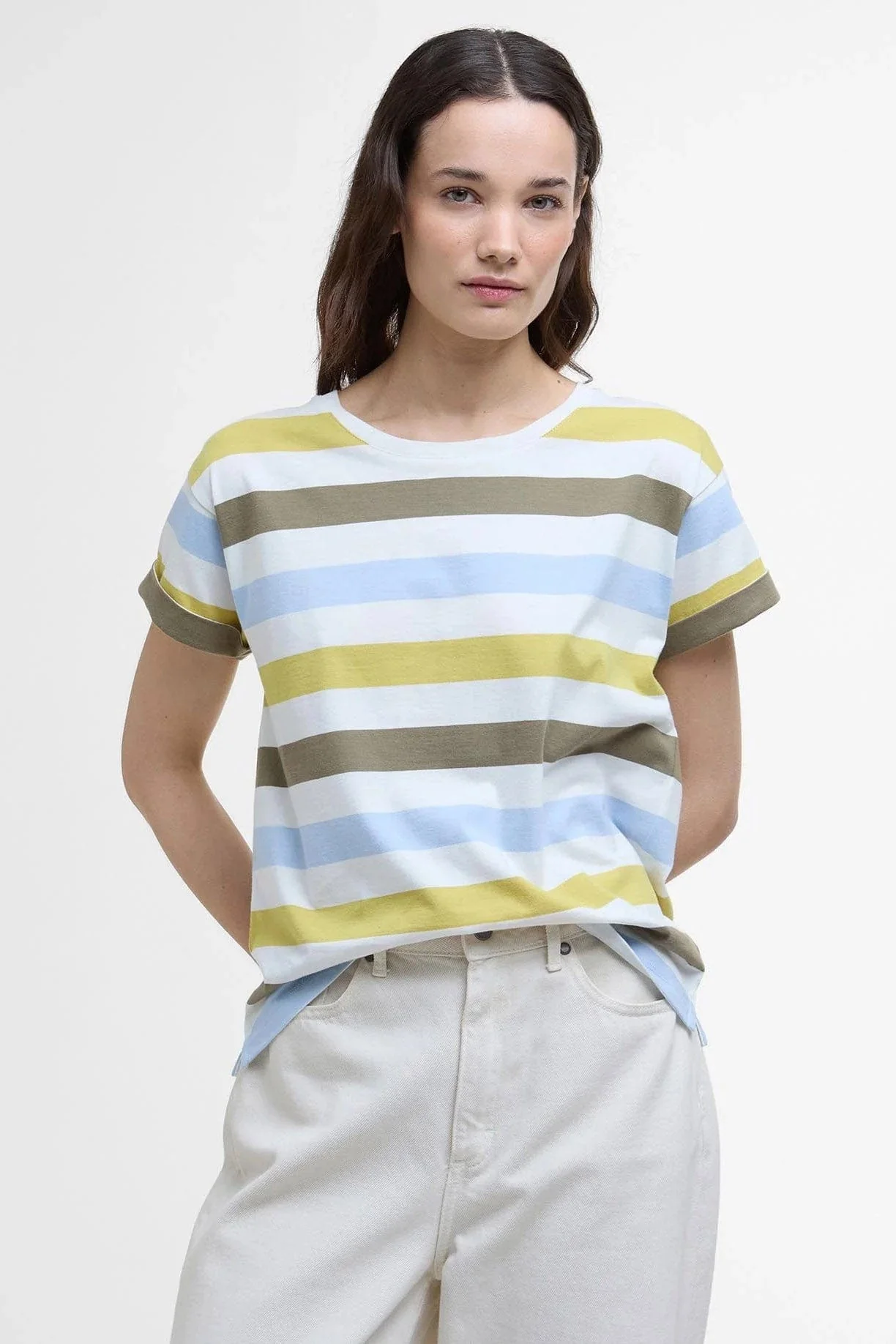 Lyndale T-Shirt - Limeade Stripe - Image 2