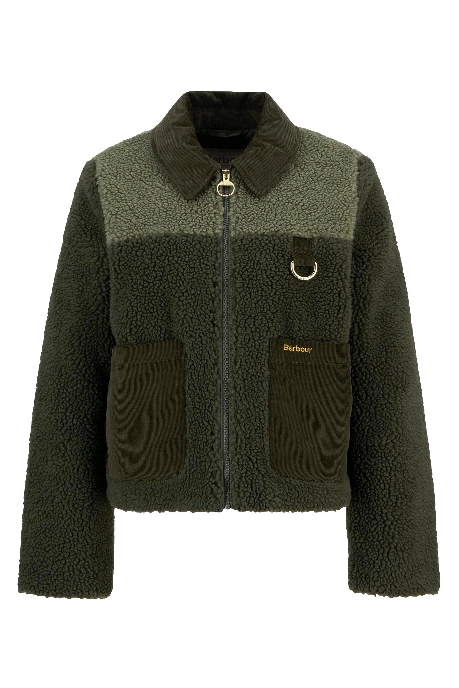 Malena Cropped Fleece - Olive/Light Moss
