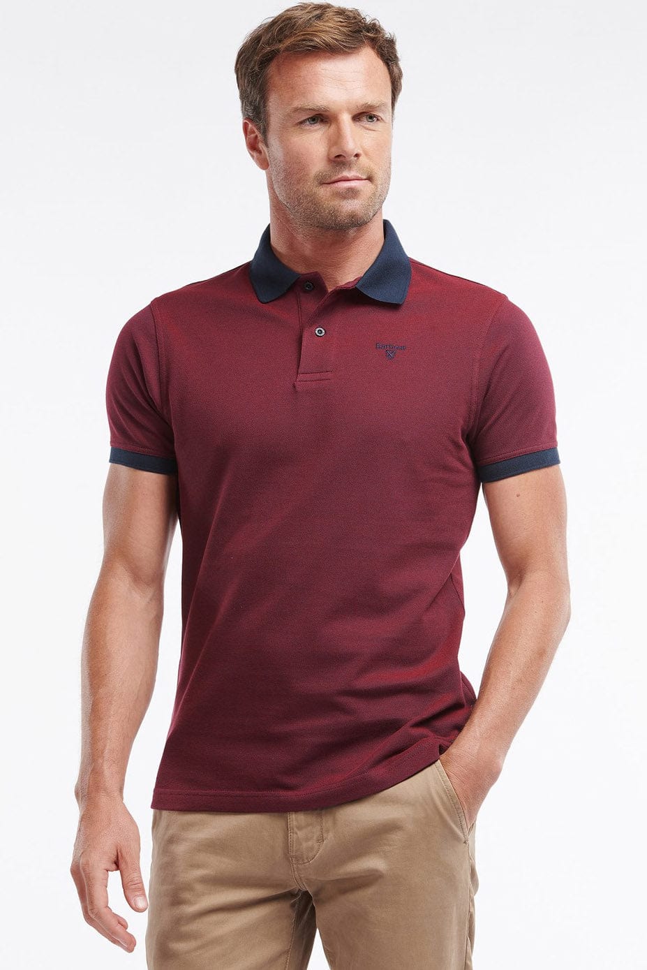 Sports Mix Polo - Dark Red - Image 2