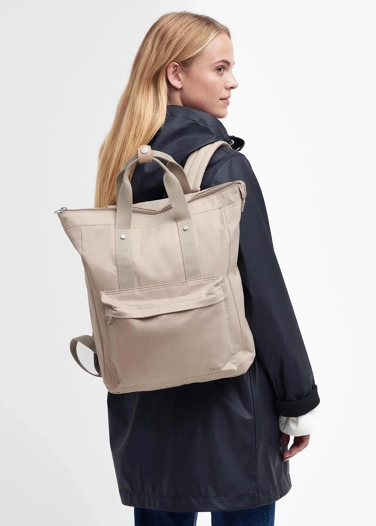 Olivia Cotton Canvas Backpack - Light Sand - Image 2