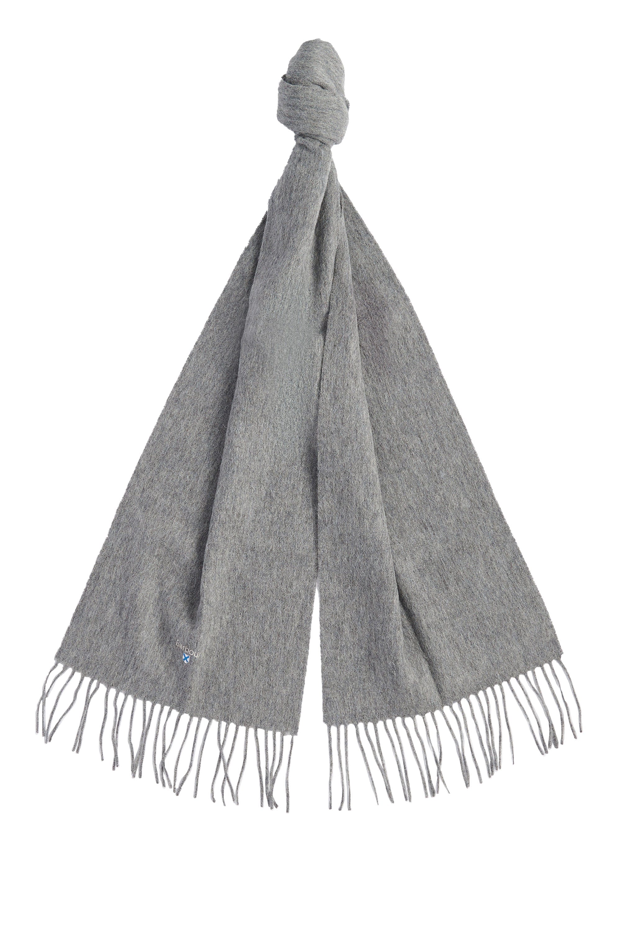 Plain Lambswool Scarf - Light Grey Marl