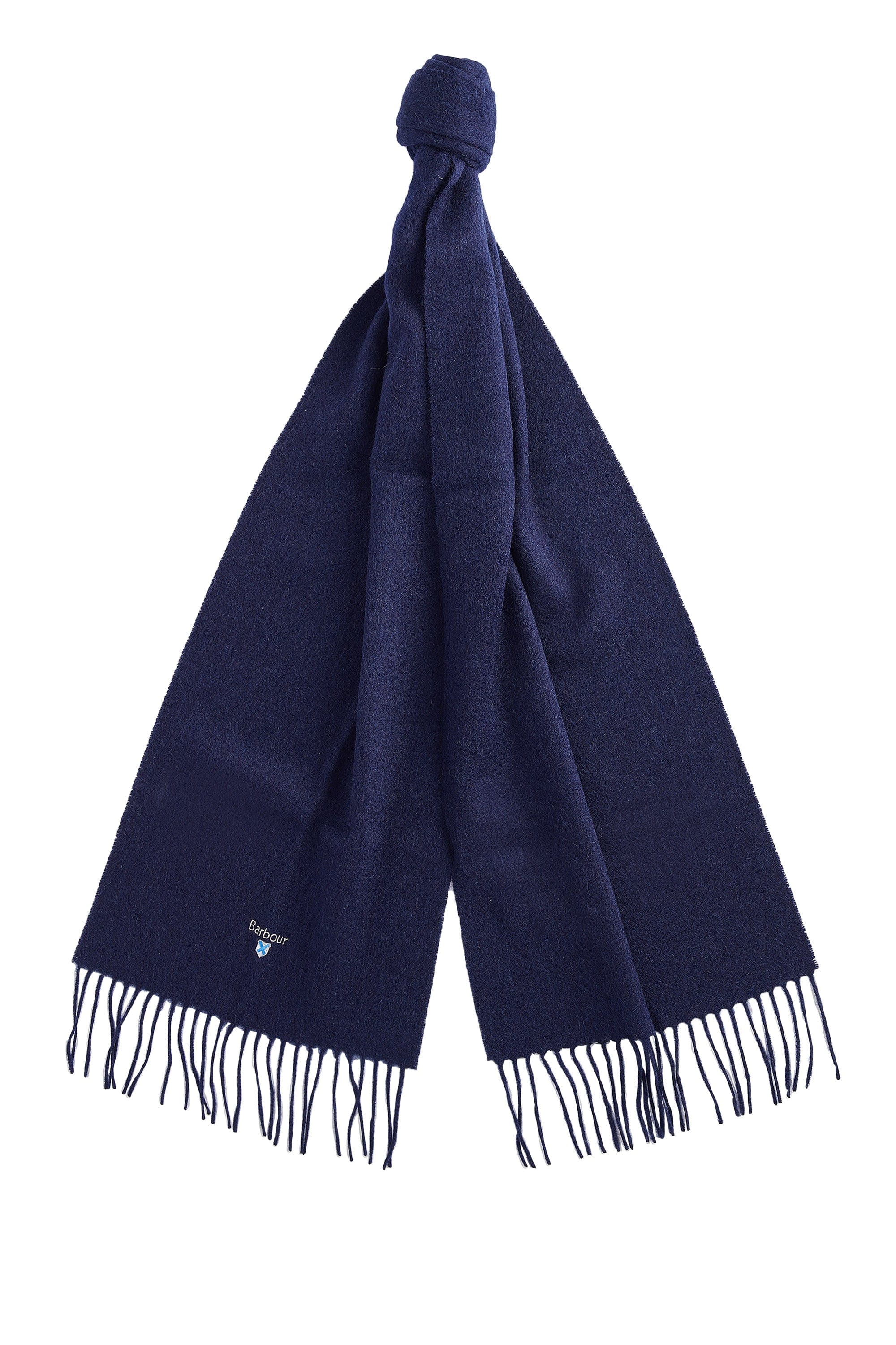 Plain Lambswool Scarf - Navy
