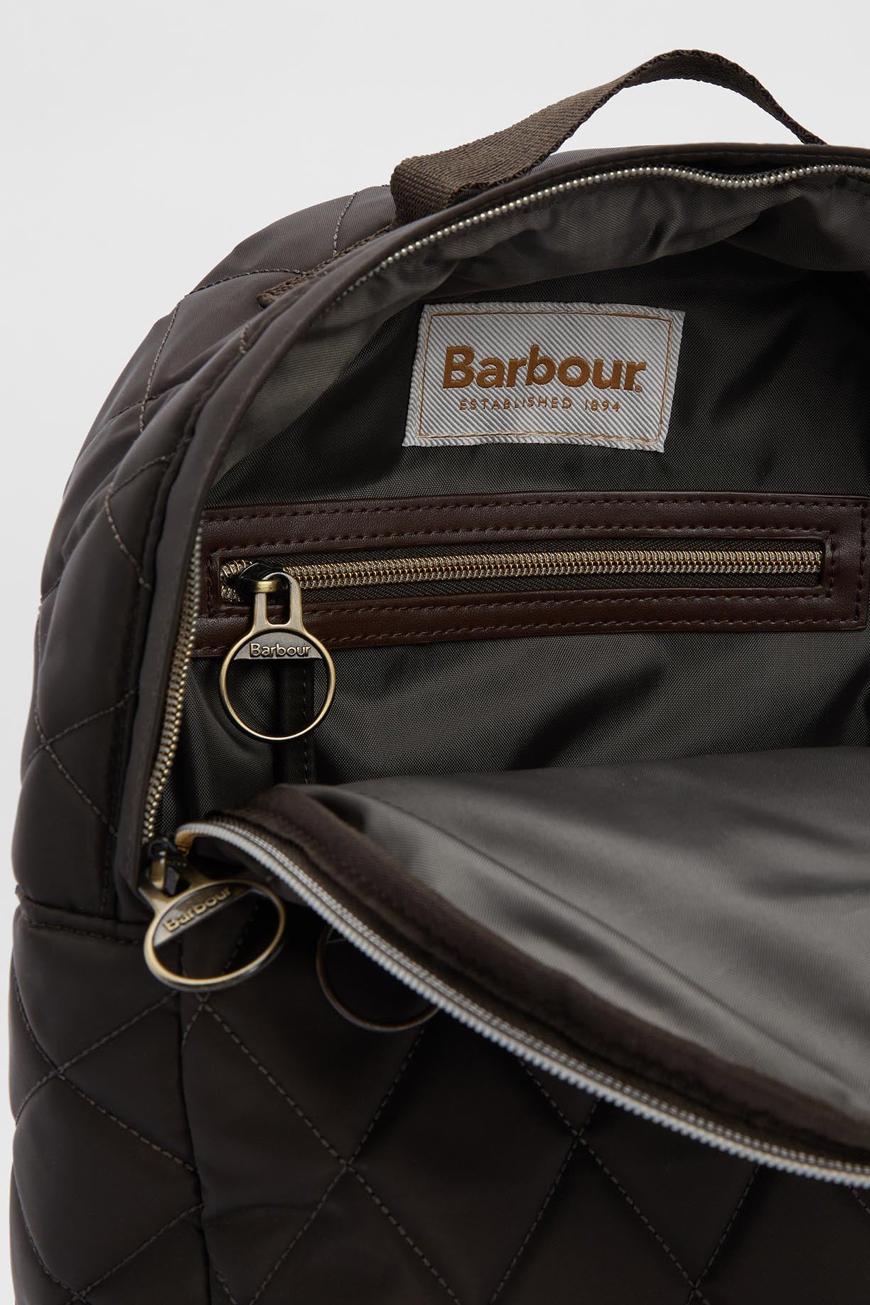 Quilted Backpack - Olive - Image 4