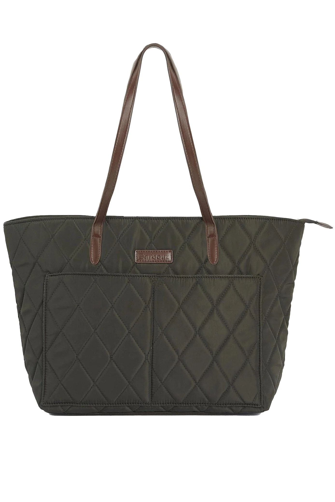 Quilted Tote Bag - Olive