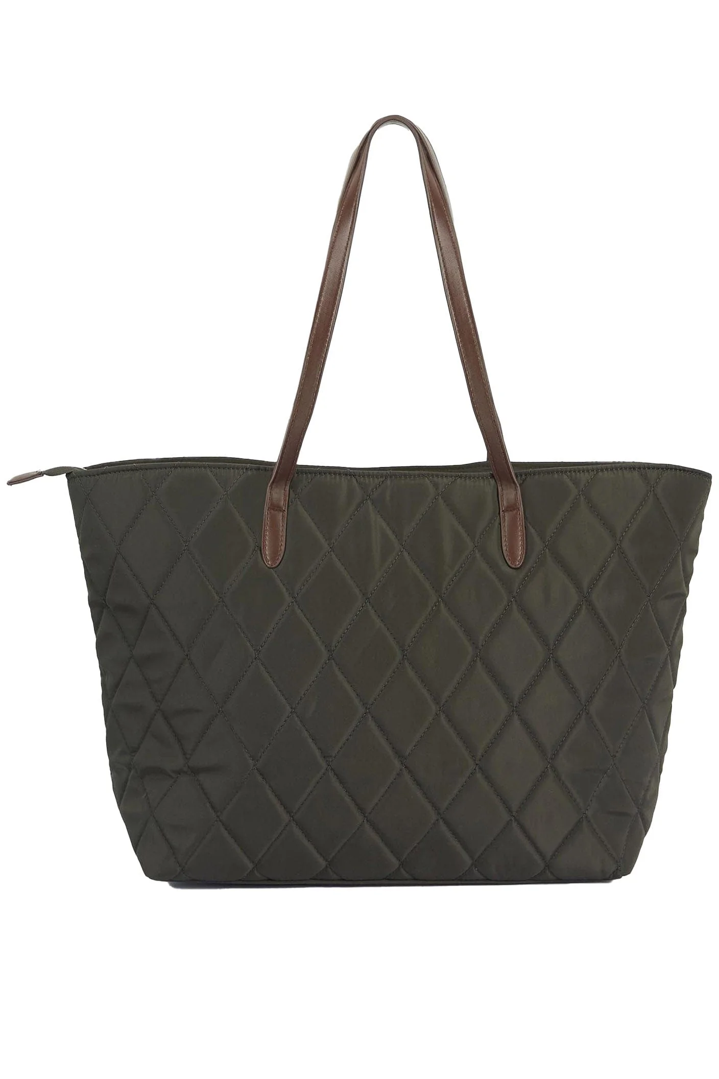 Quilted Tote Bag - Olive - Image 2