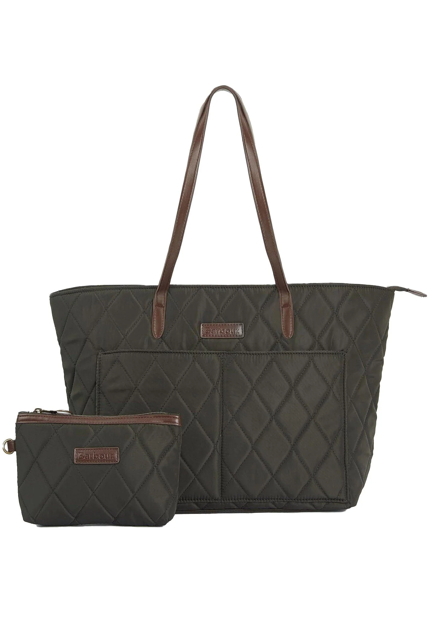 Quilted Tote Bag - Olive - Image 3
