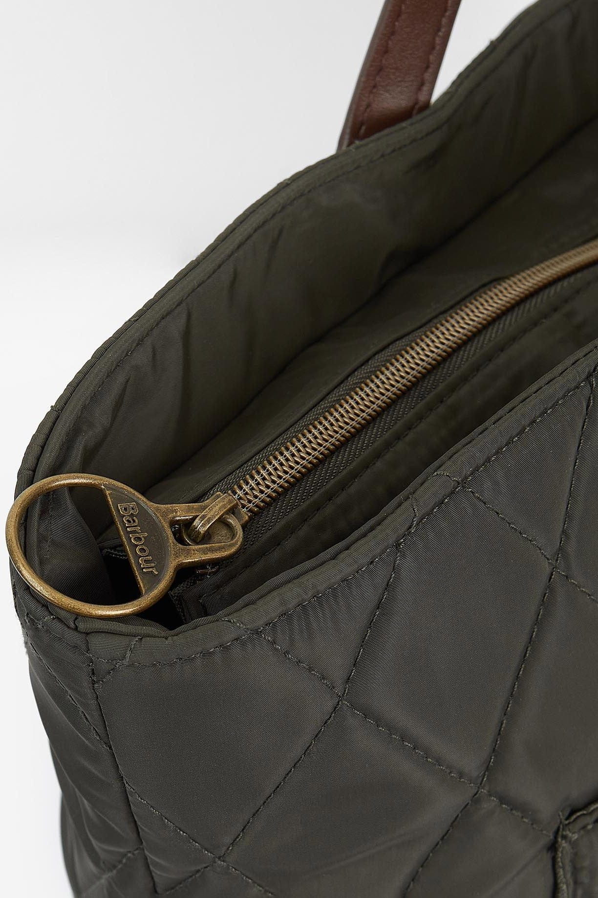 Quilted Tote Bag - Olive - Image 6