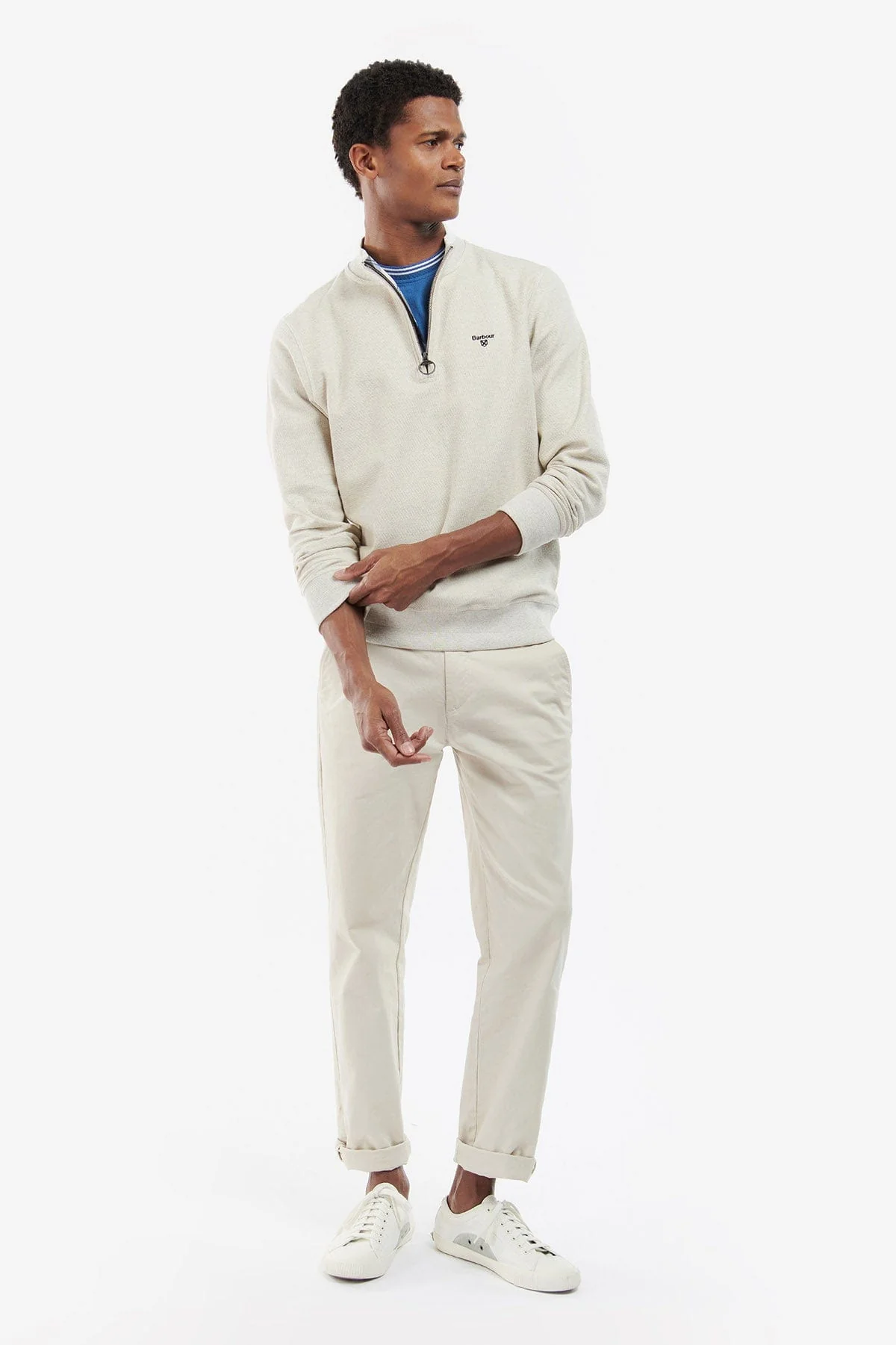 Rigg Half Zip - Ecru - Image 4