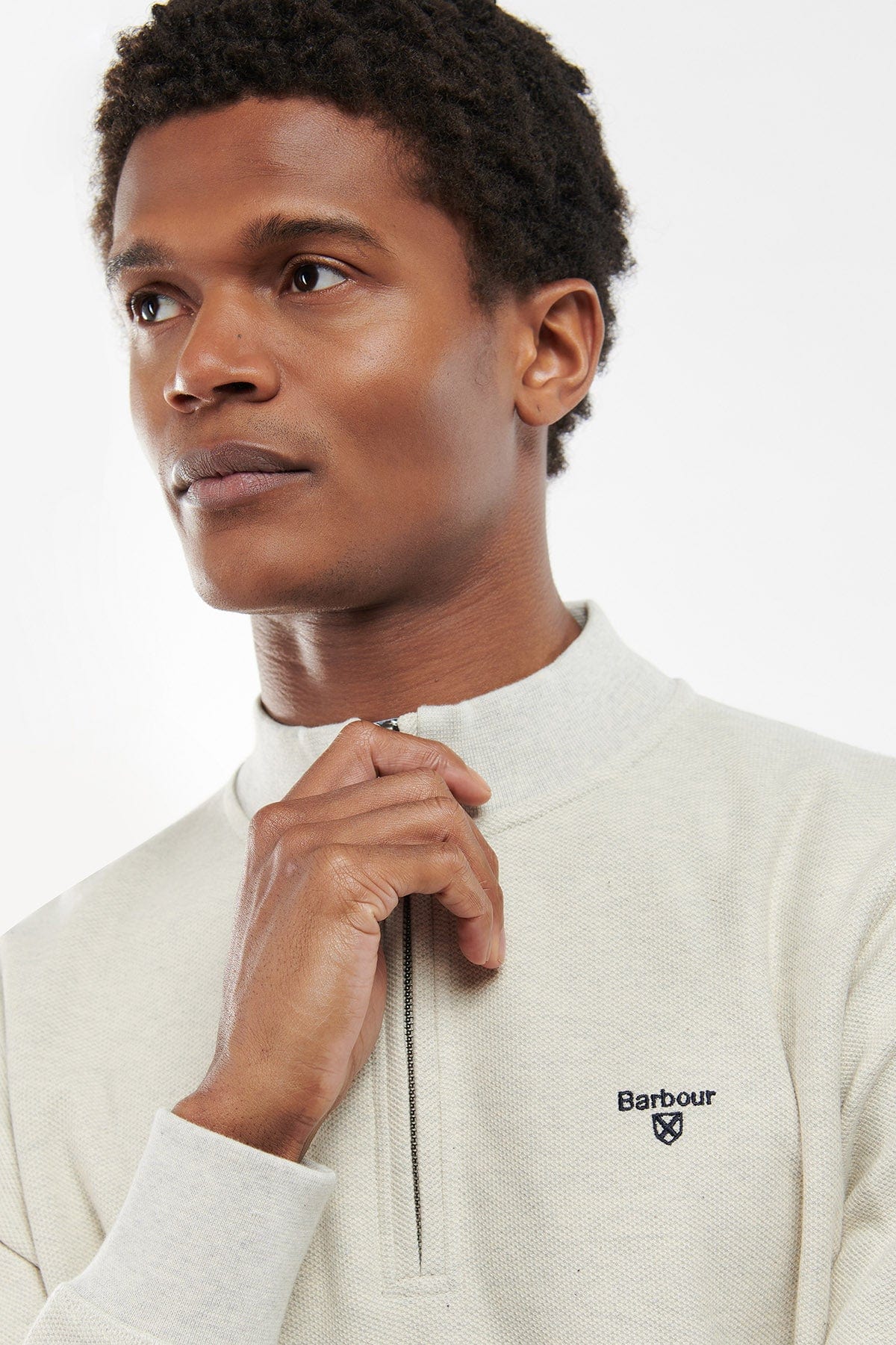 Rigg Half Zip - Ecru - Image 5