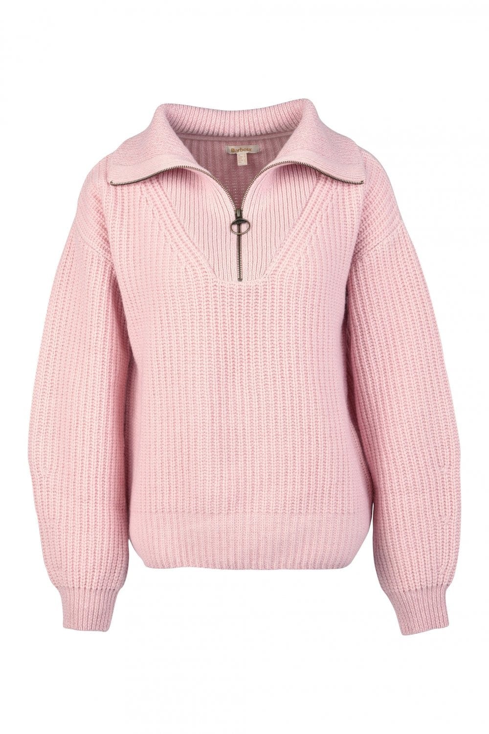 Stavia Quarter Zip Knit - Rosewater