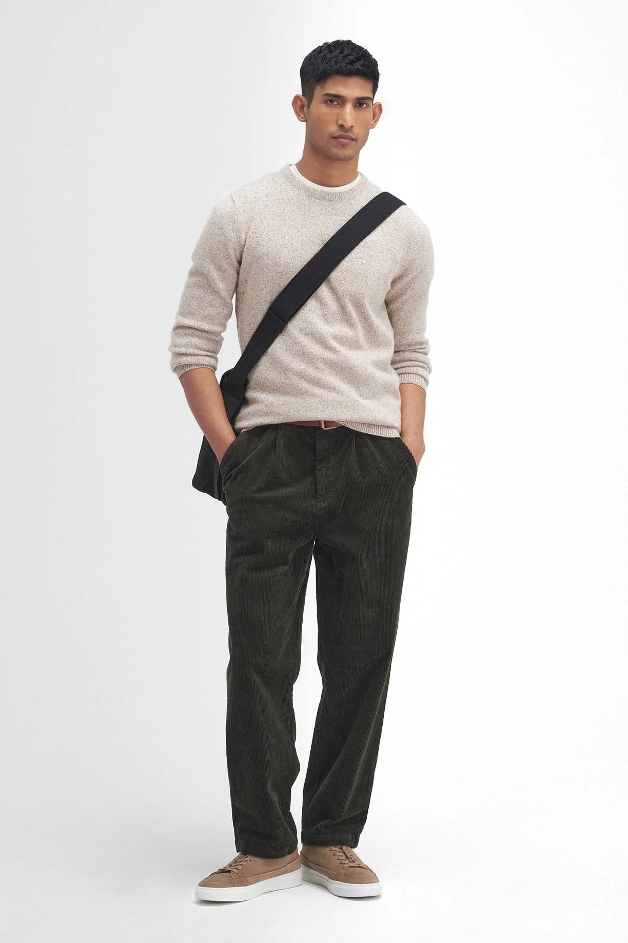 Tisbury Crew Neck Jumper - Stone - Image 6