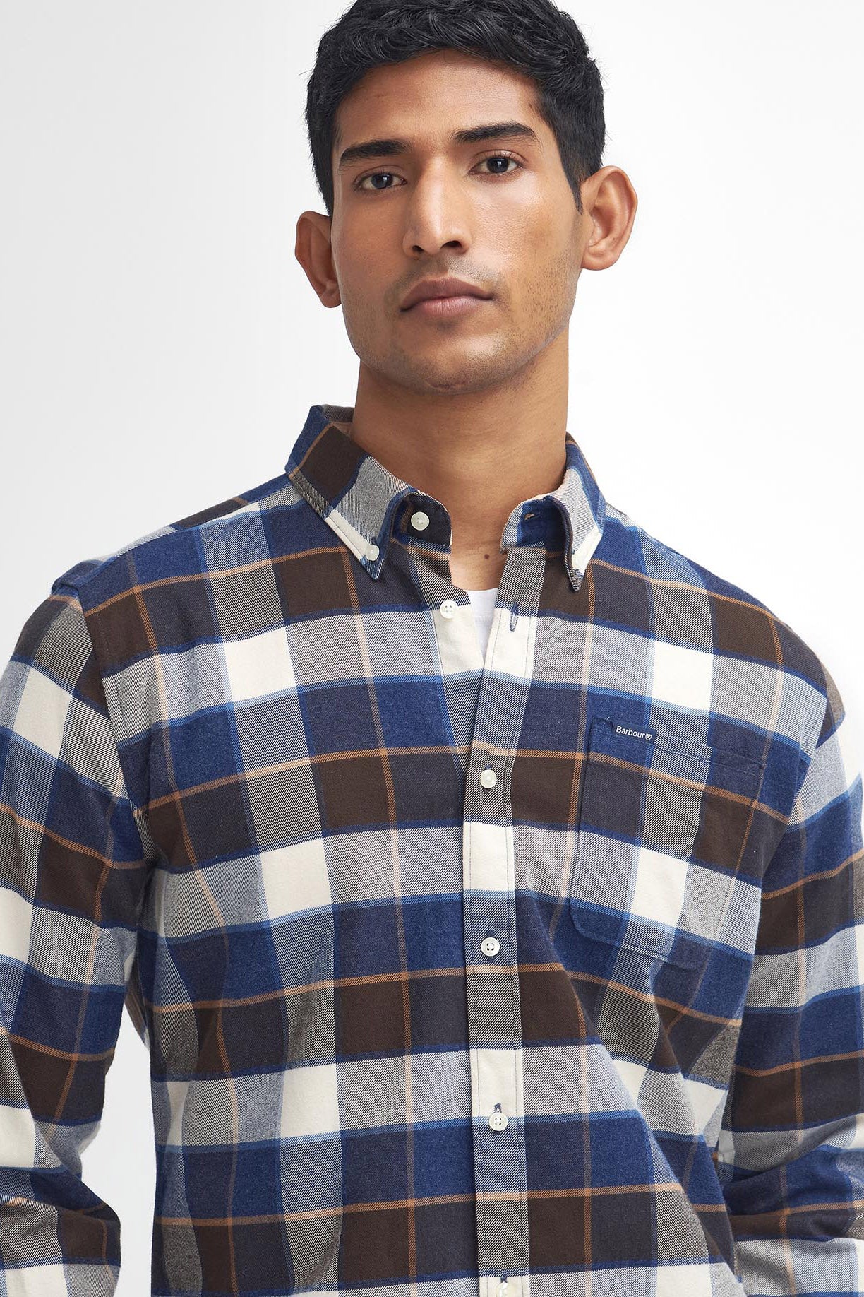 Valley Tailored Brushed Cotton Shirt - Ecru - Image 5