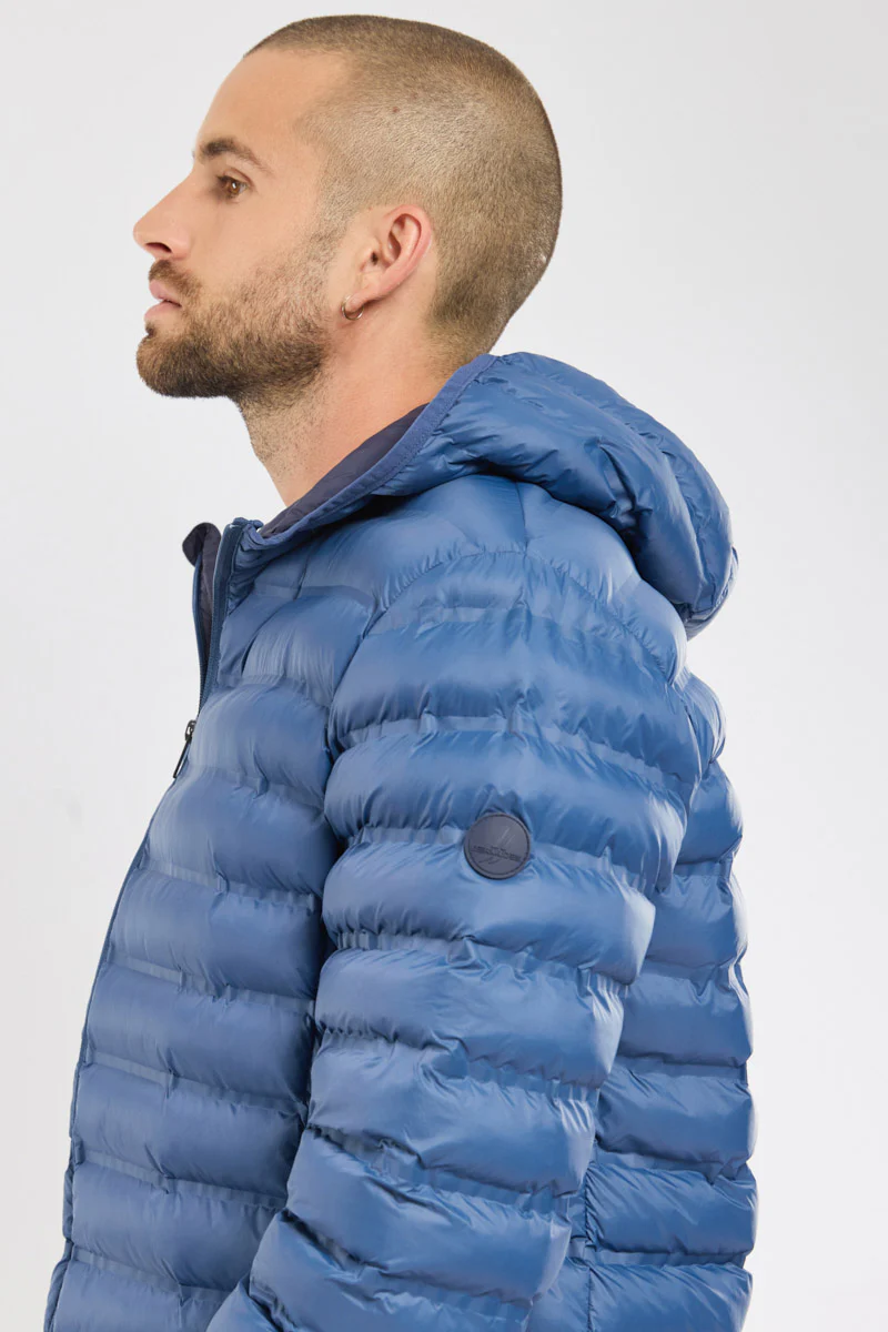 Hoodbord Water-Repellent Quilted Hooded Jacket - Atlantique - Image 5