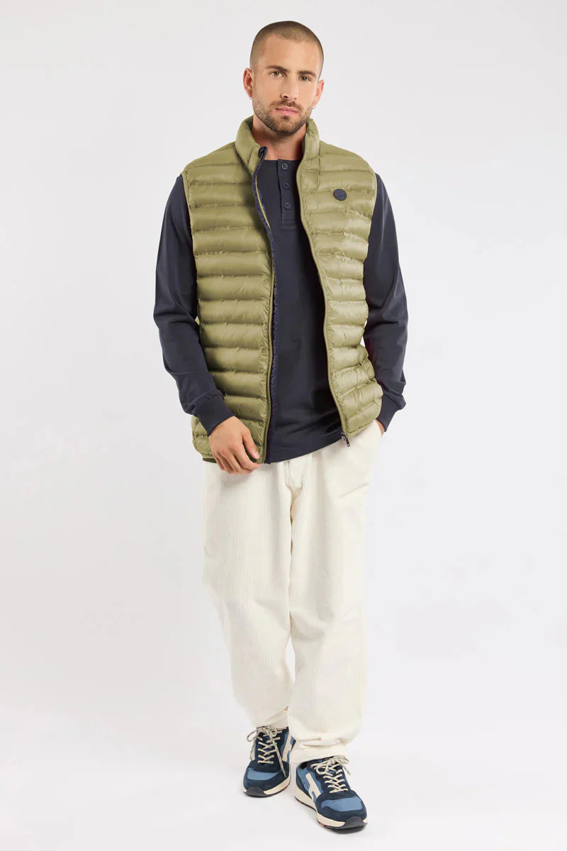 Horsbord Water-Repellent Quilted Gilet - Olive - Image 2
