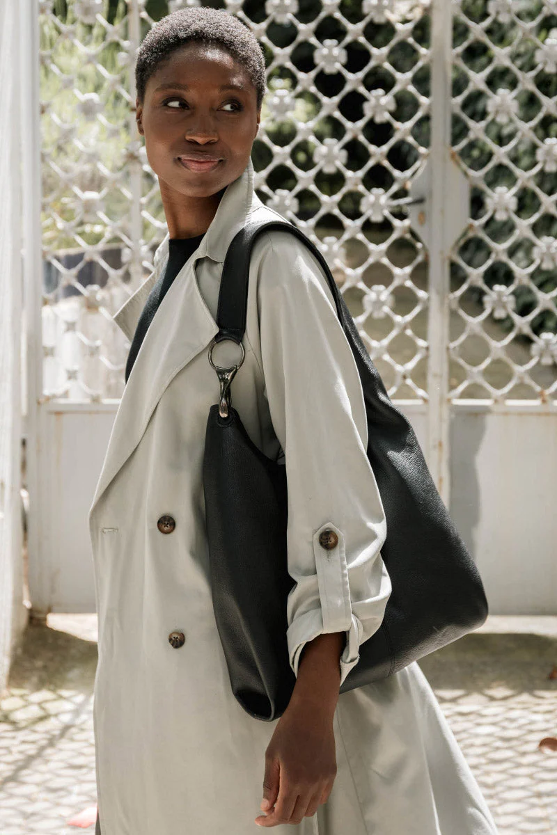 Jackpot Leather Shoulder Bag - Black - Image 2