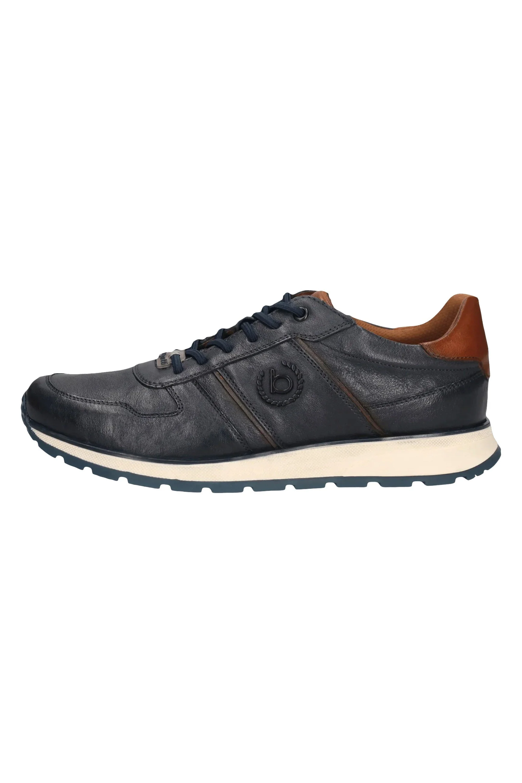 Leather Trainers - Dark Navy