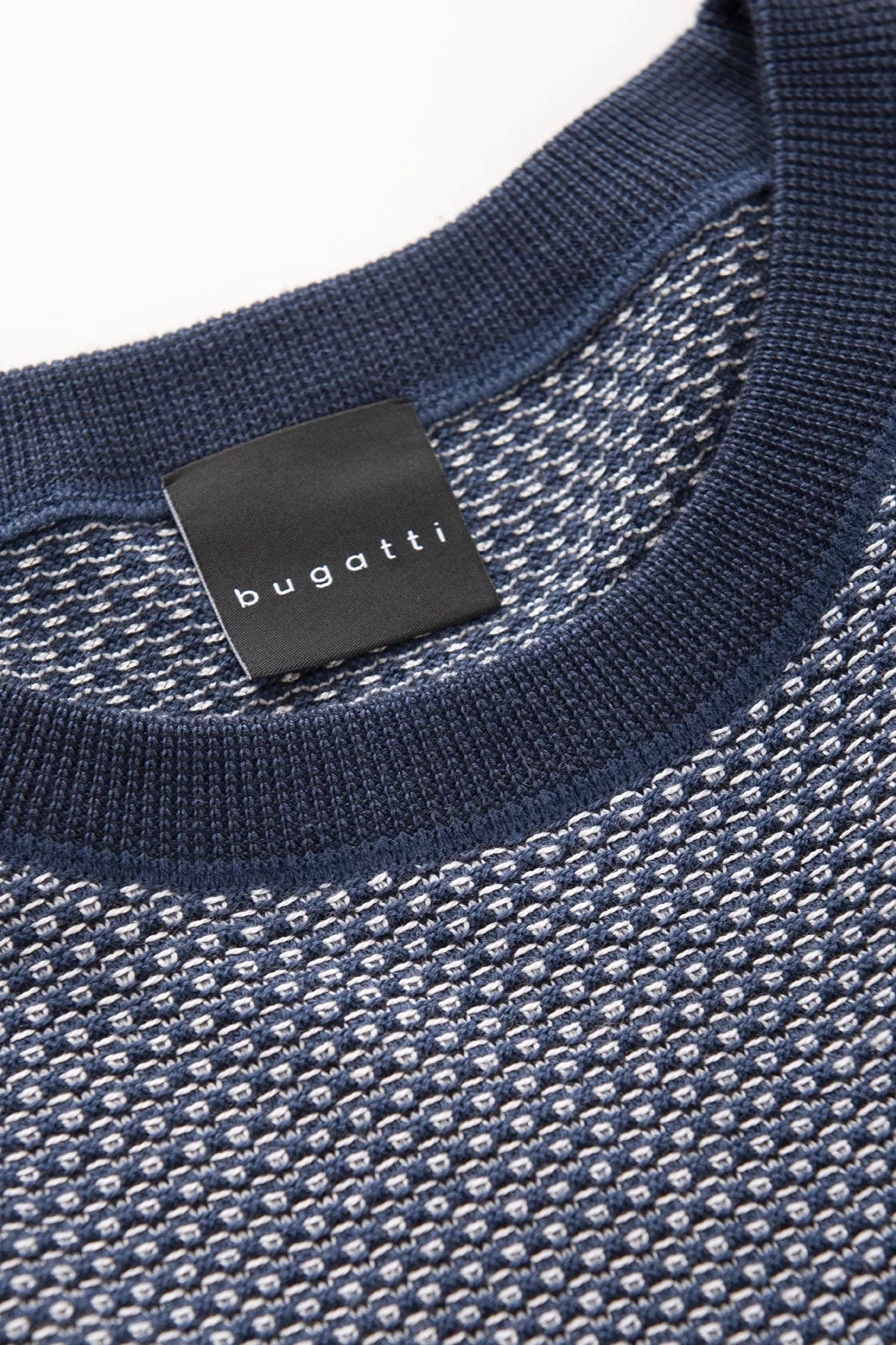 Tri Knit Jumper - Navy Blue - Image 2