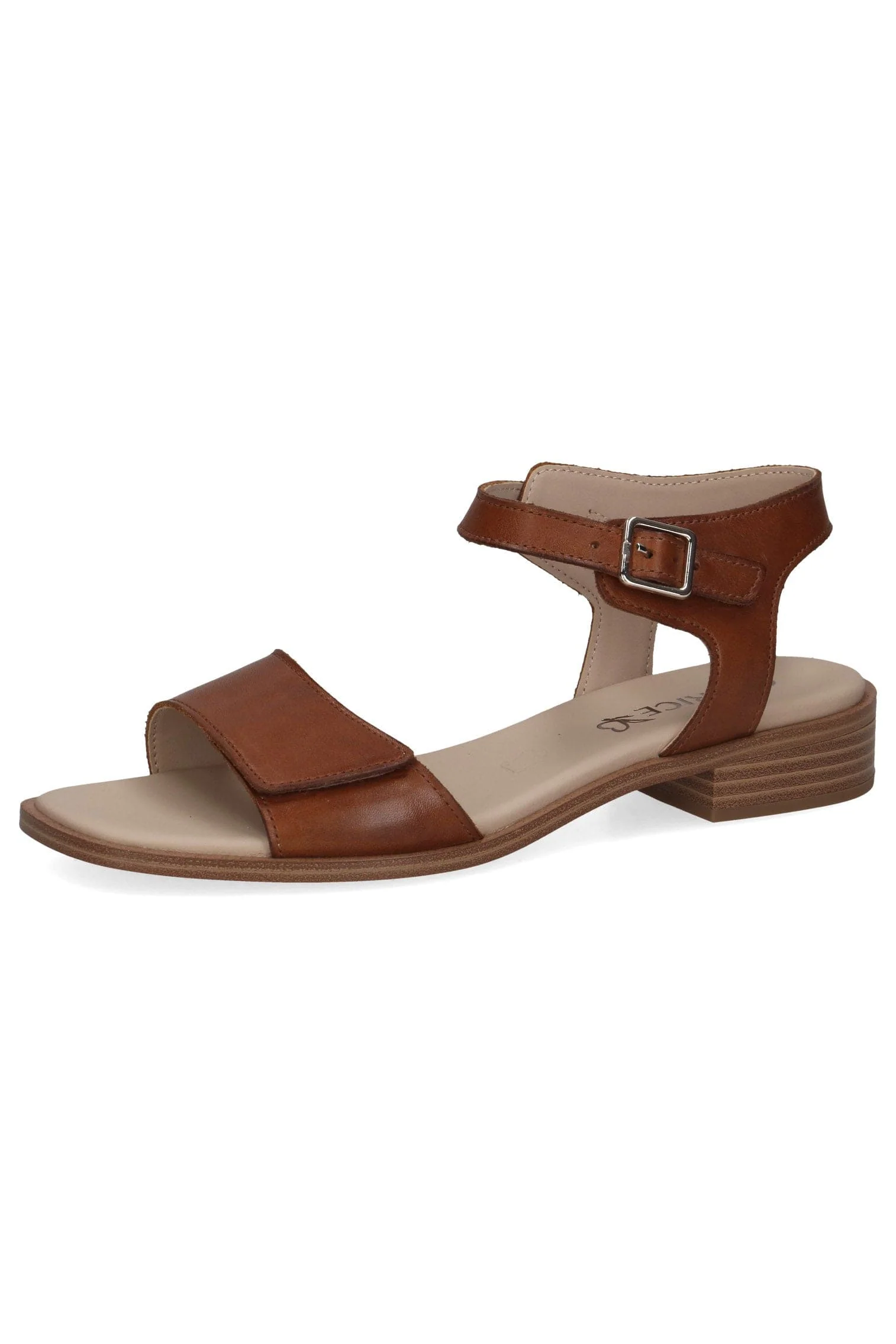 Leather Adjustable Sandals - Cognac Nappa - Image 3