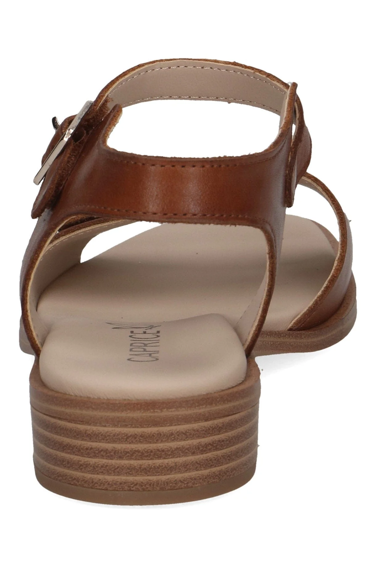 Leather Adjustable Sandals - Cognac Nappa - Image 4