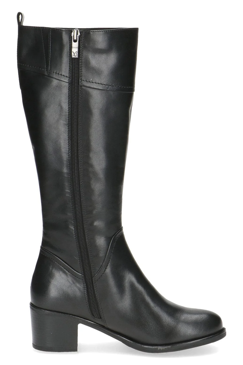 Leather Knee High Boots - Black Nappa - Image 2
