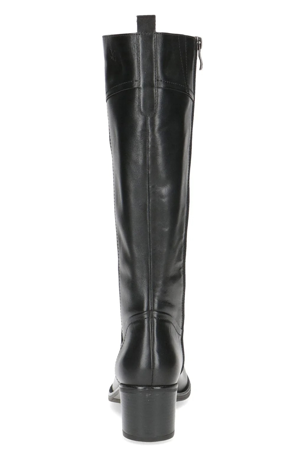Leather Knee High Boots - Black Nappa - Image 4